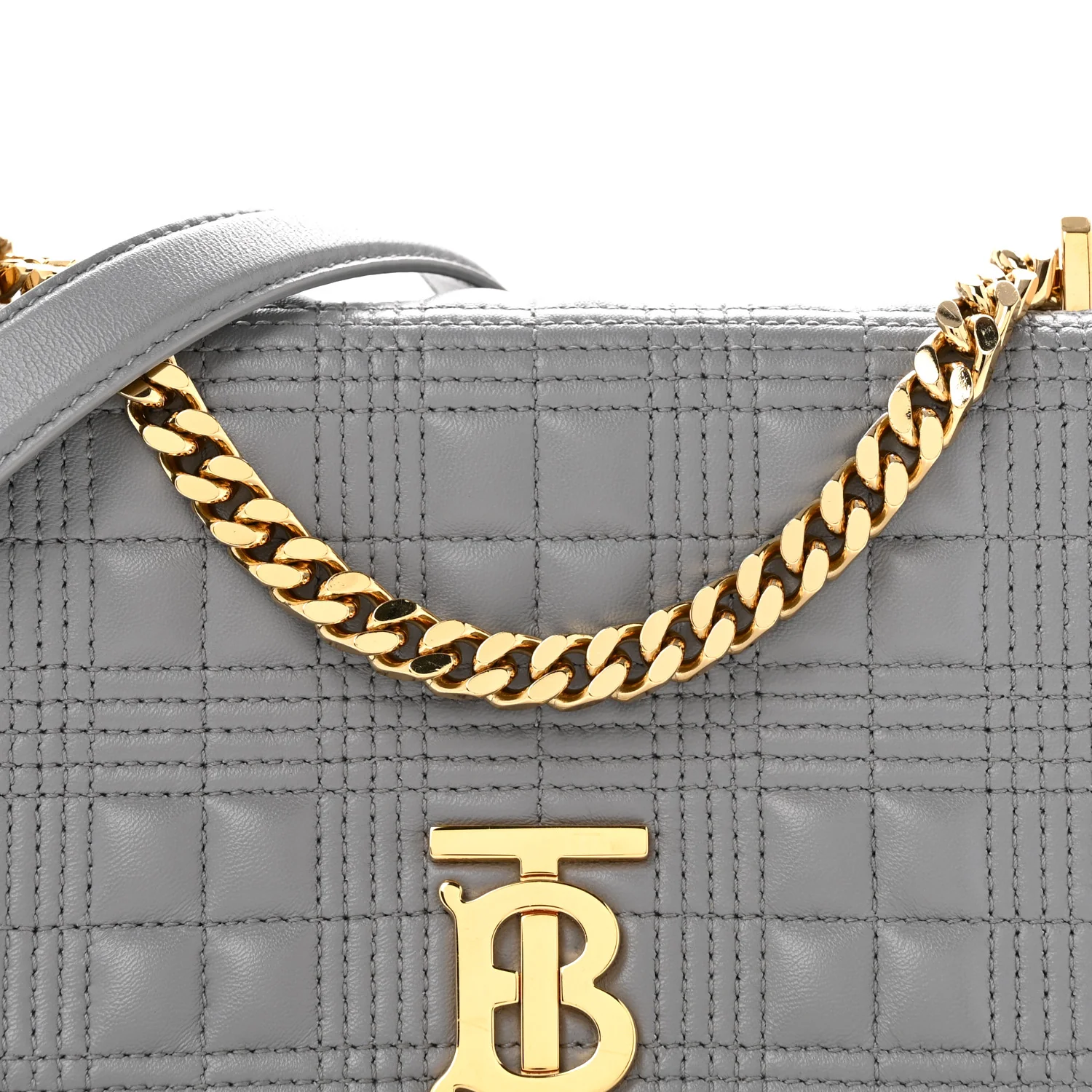 Lambskin Quilted Small Lola Bag Grey - Top Club