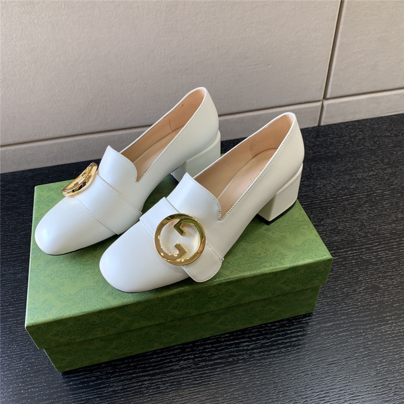gucci retro fashion round interlocking double G logo shoes - Sneaker Replica Workshop