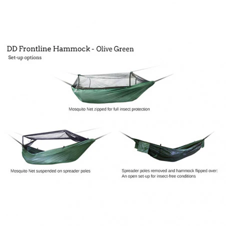 DD Hammocks Frontline Hammock olive green - Buschcraft hammock