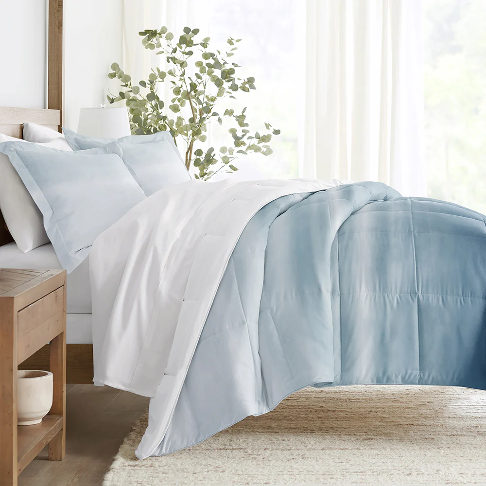 Ocean Waves Reversible Down-Alternative Comforter Set - Sale
