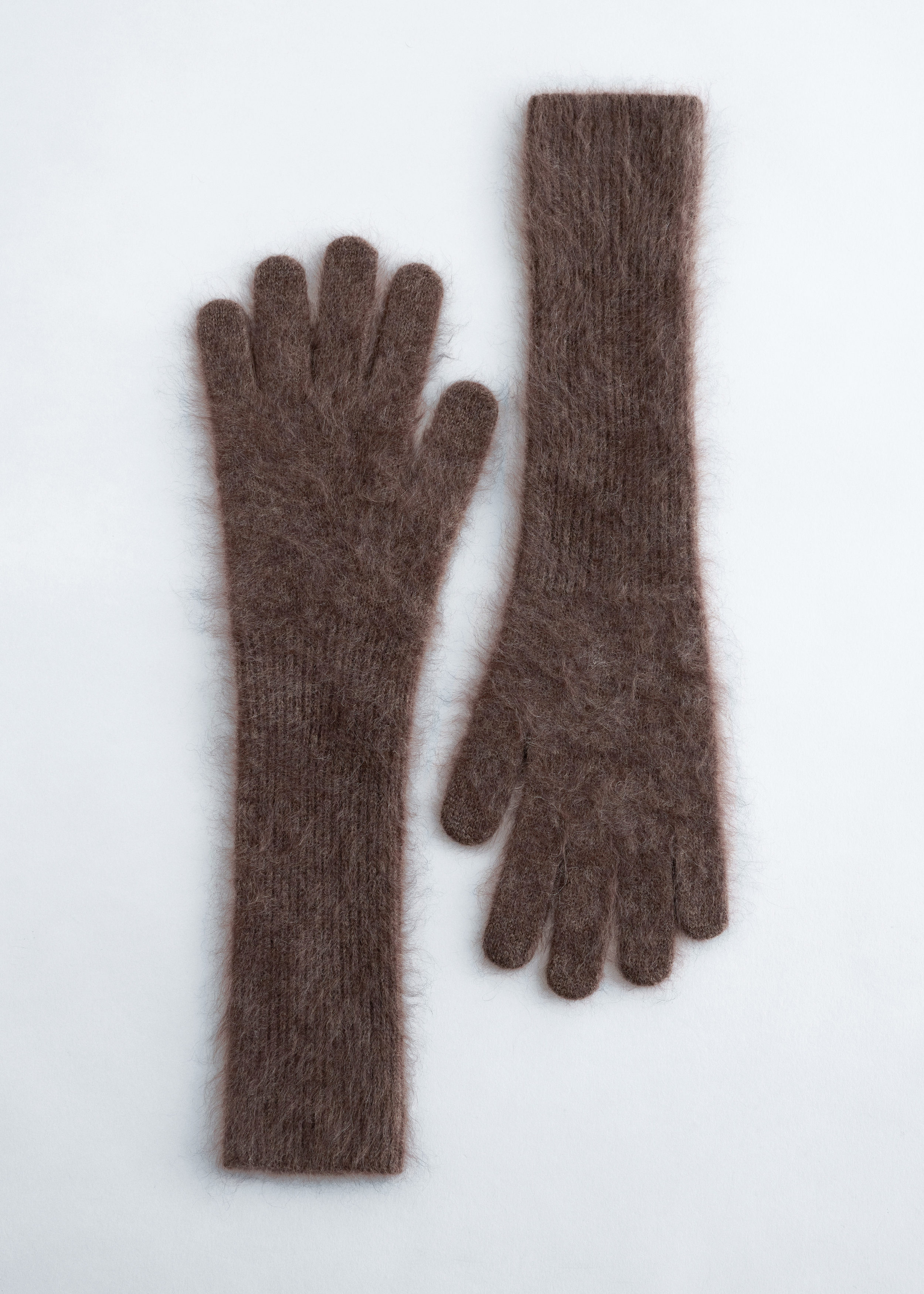 & Other Stories KNITTED BRUSHED CASHMERE GLOVES