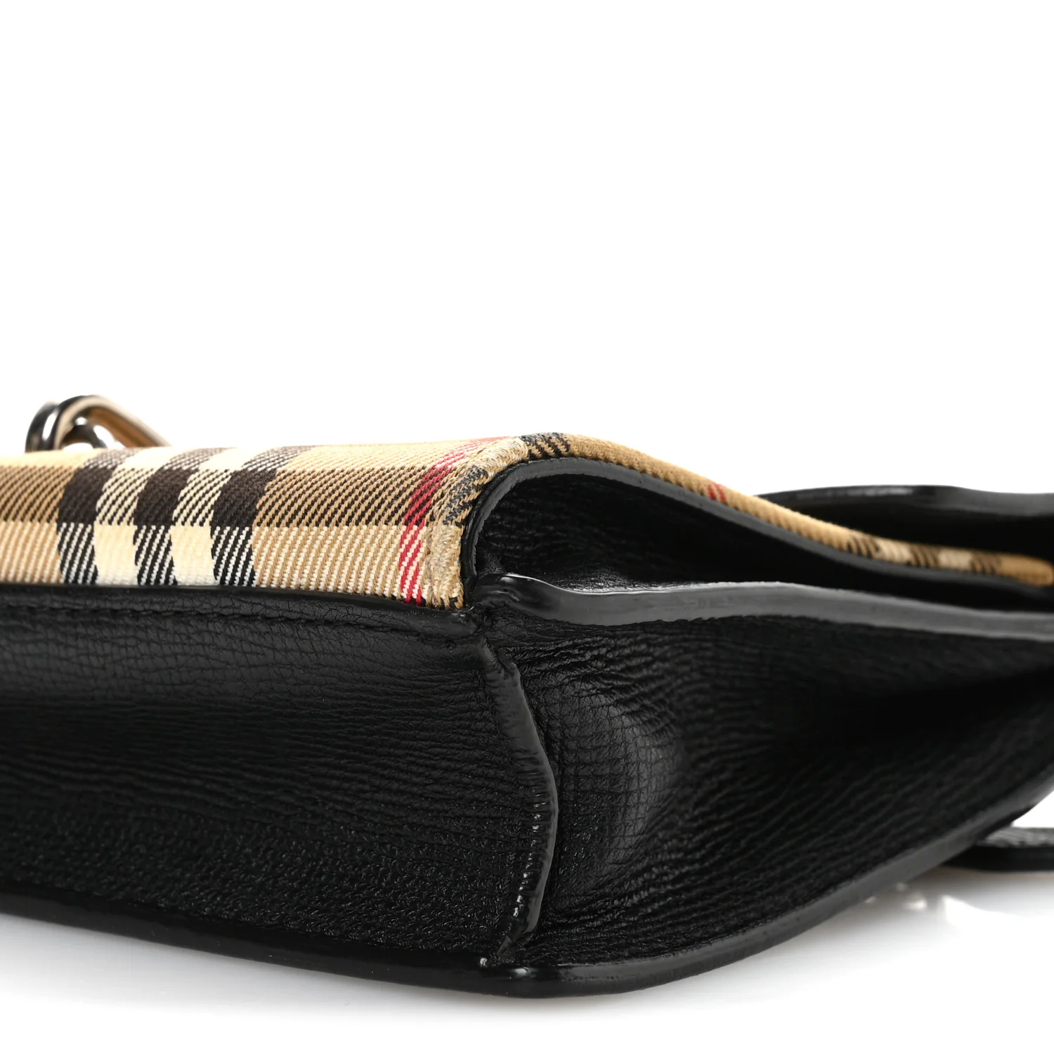 Derby Calfskin House Check Small Macken Crossbody Bag Black Archive Beige - Top Club