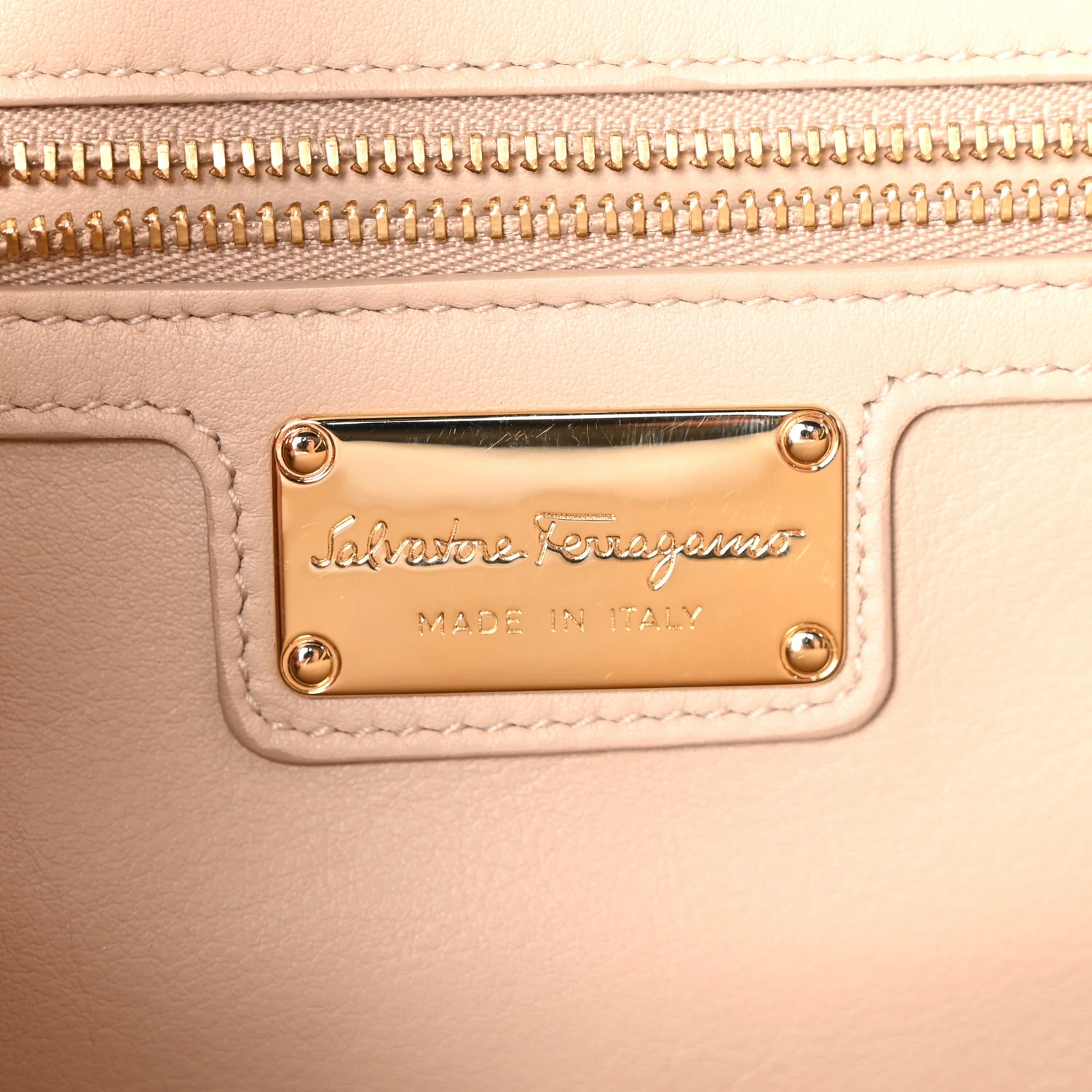 Printed Calfskin Ginny Shoulder Bag Beige - Top Club