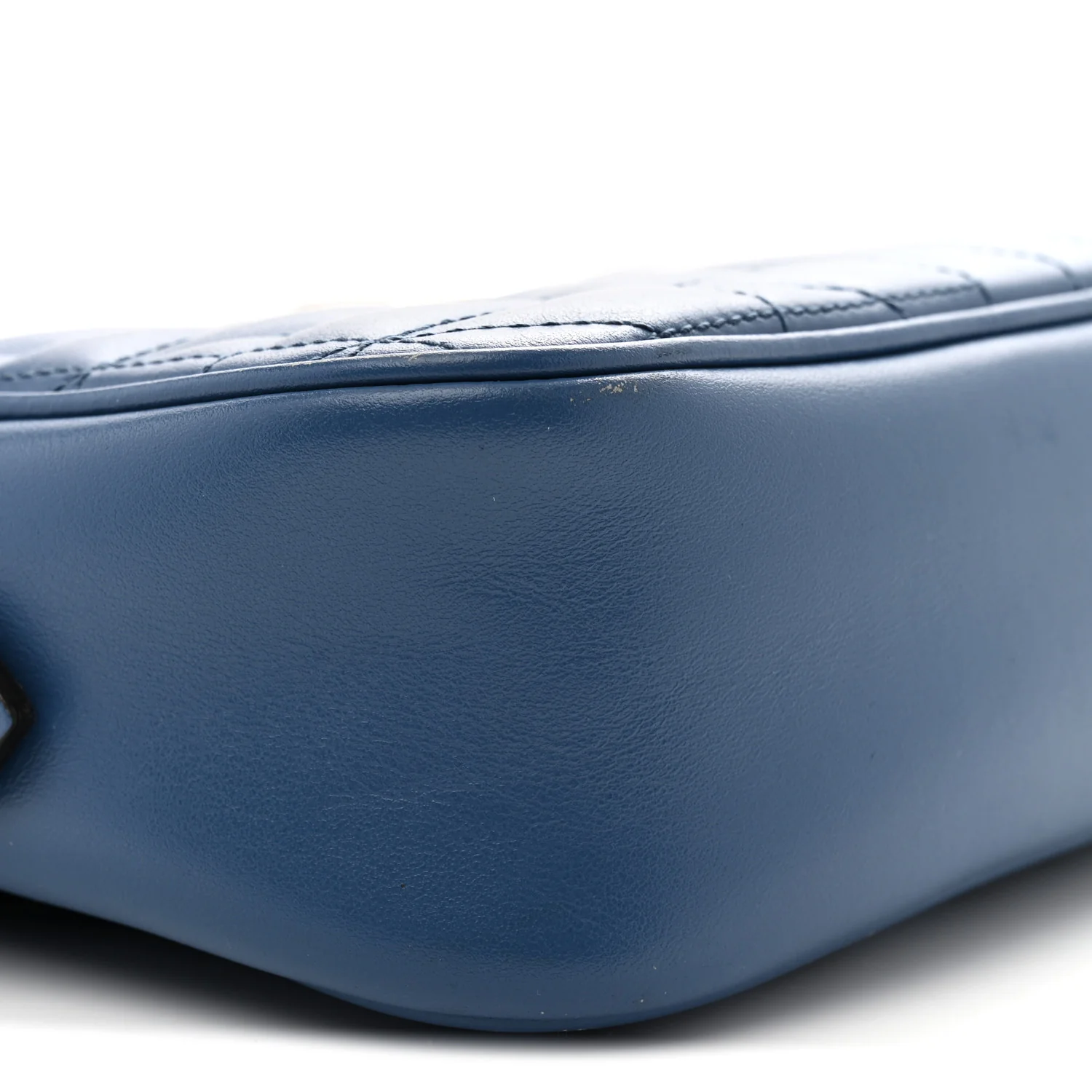 Calfskin Matelasse Aria Small GG Marmont Chain Shoulder Bag Clear Blue - Top Club