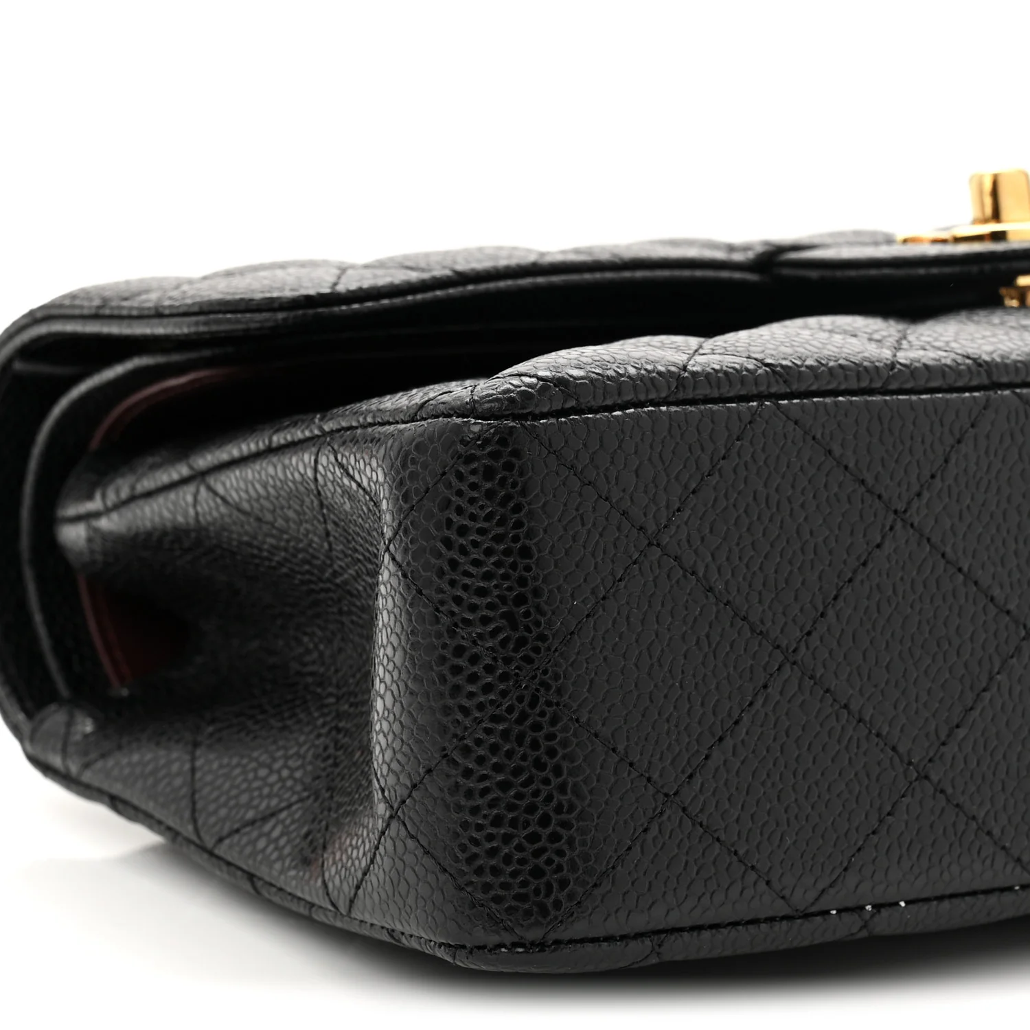 Caviar Quilted Small Double Flap Black - Top Club
