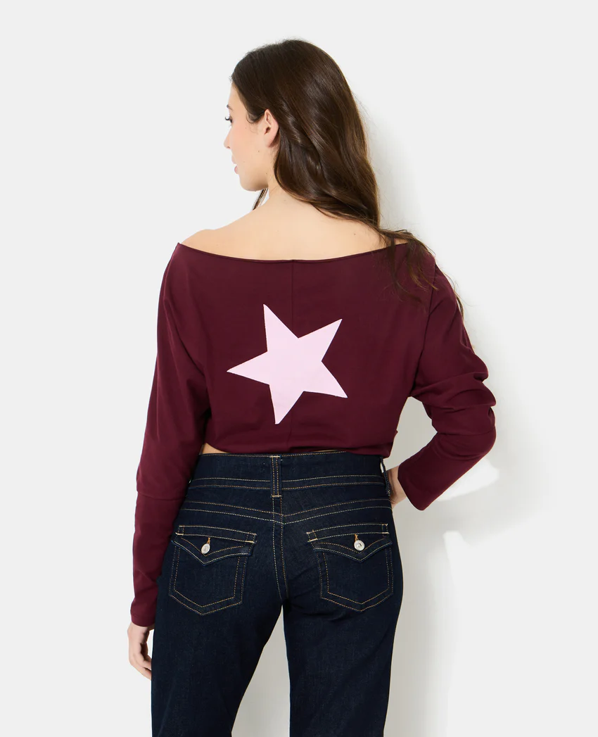 Pimkie Top manches chauve-souris avec étoile contrastée