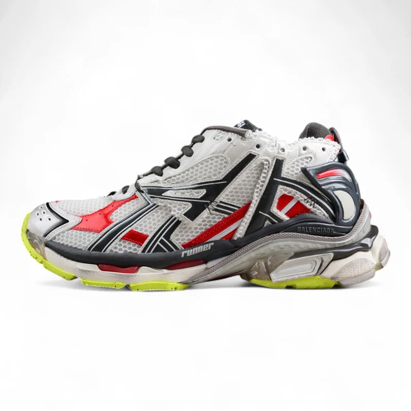 Balenciaga Runner Sneaker in Black, White, Red, and Neon Yellow - Sneaker Replica Workshop