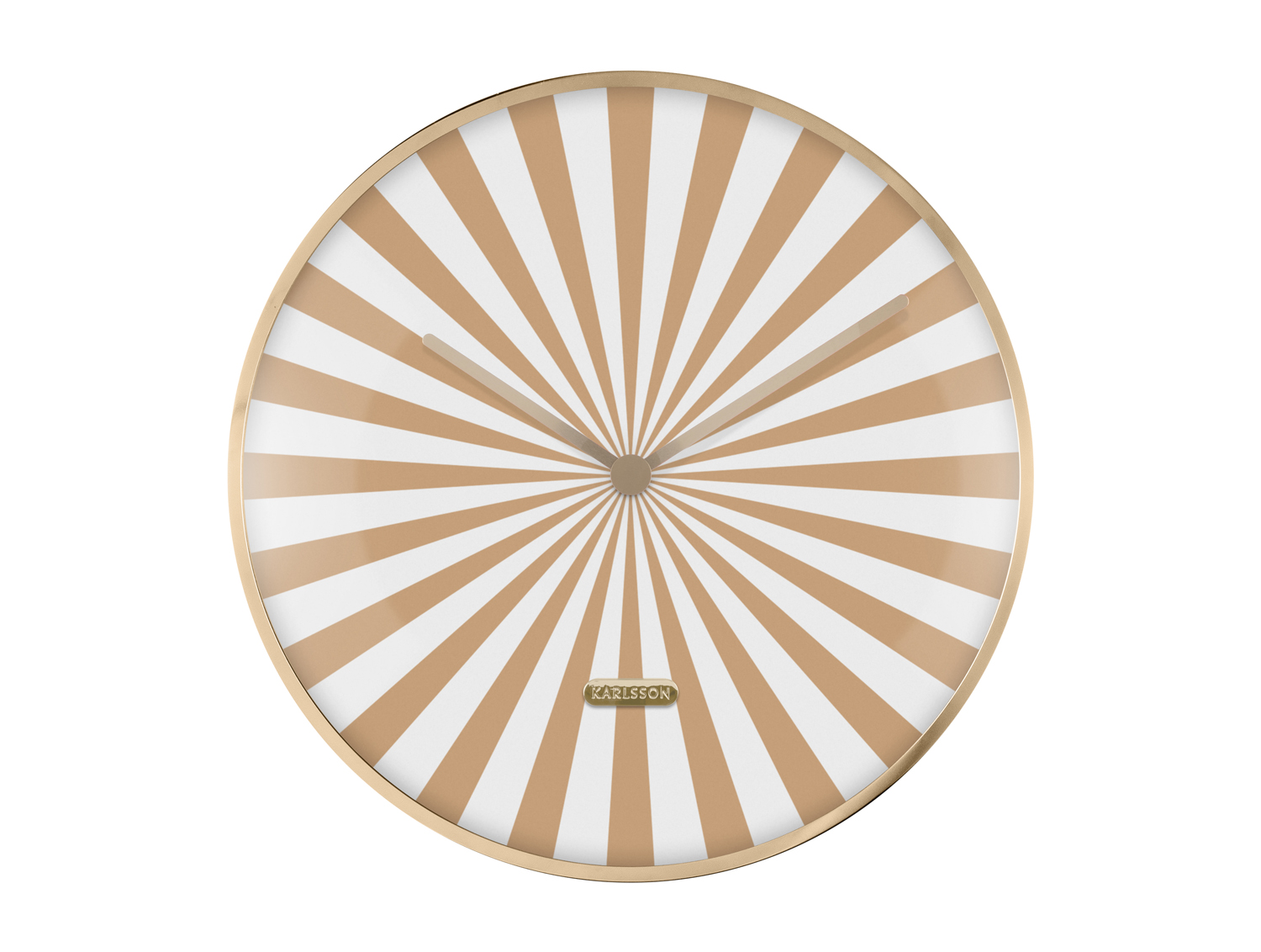 Wall clock Candy Swirl Dome soft brown & white