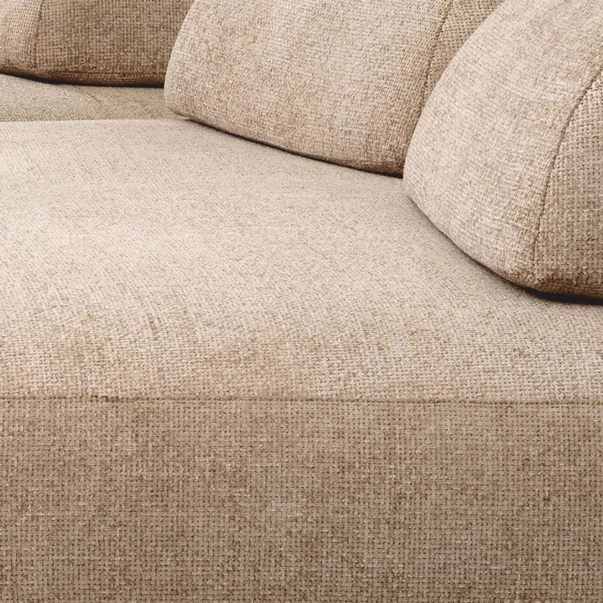 Luxury Sofa Sand Color / Black - Modular 2-Piece Living Room Sofa