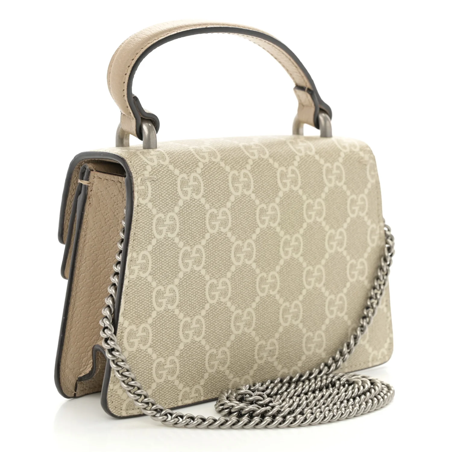 GG Supreme Monogram Mini Dionysus Top Handle Bag Beige Mystic White Oatmeal - Top Club
