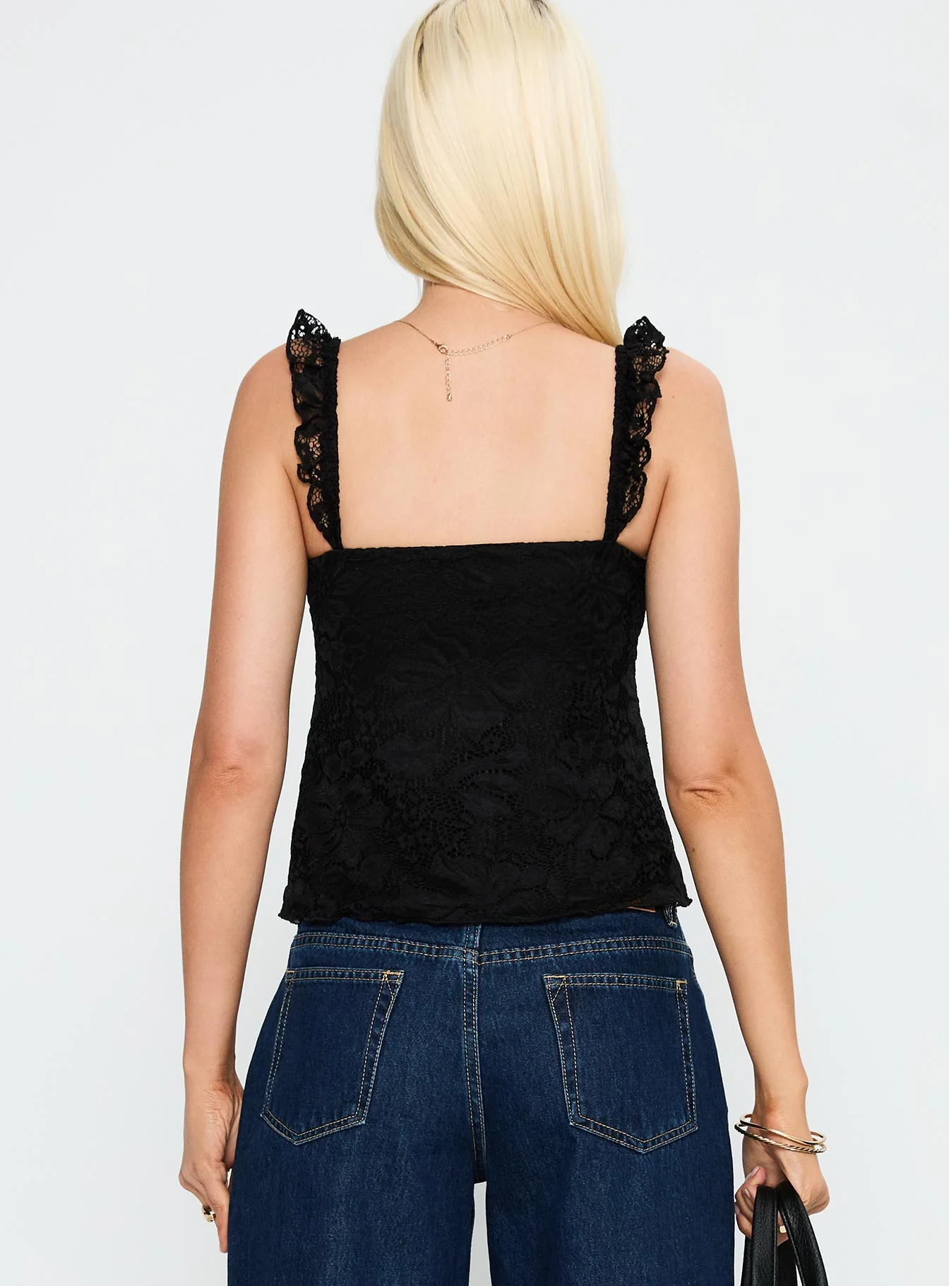 Madaleine Lace Top Black