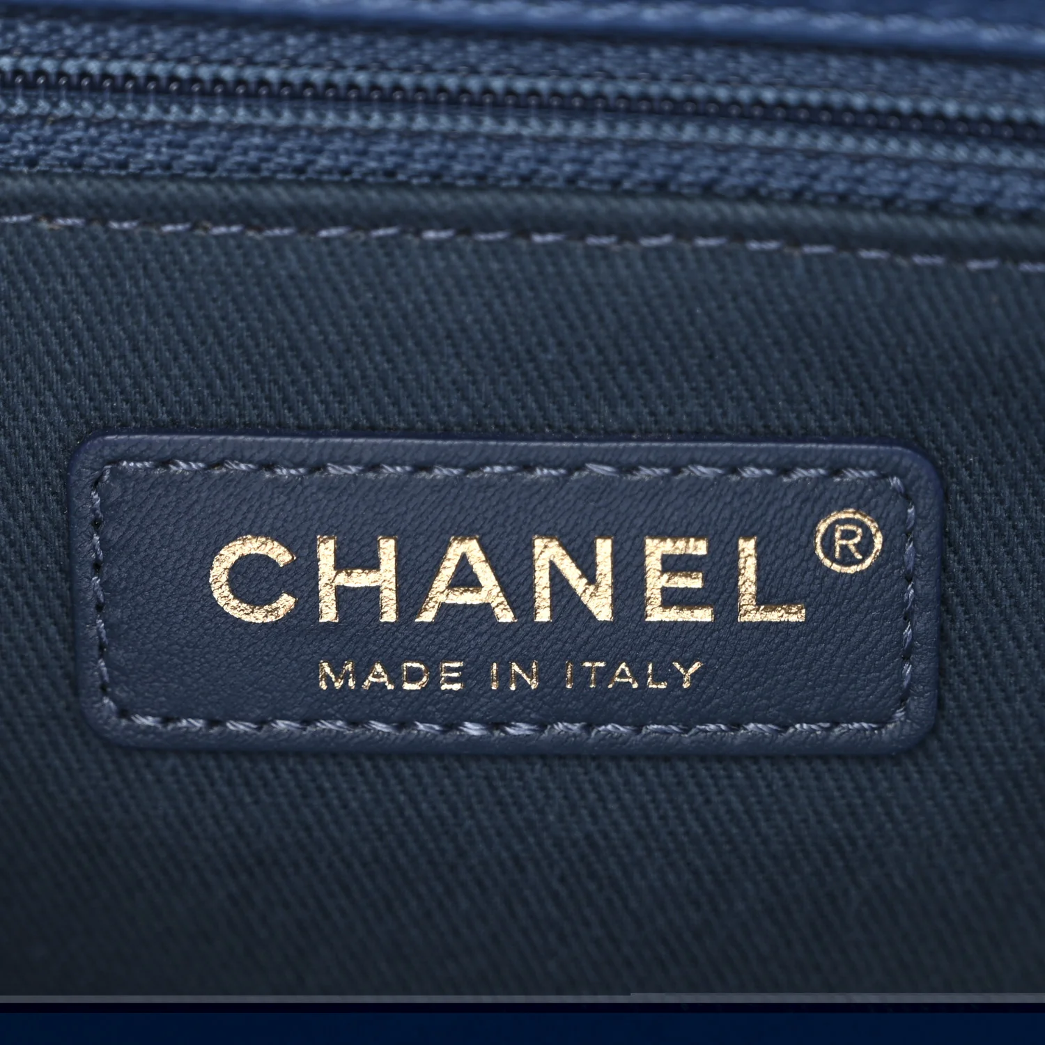 Aged Calfskin Chevron Quilted Small Coco Handle Flap Blue - Top Club