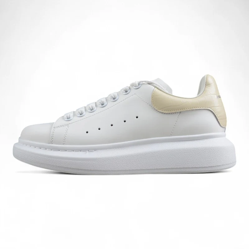 Alexander McQueen Oversized Sneaker in White/Beige - Sneaker Replica Workshop