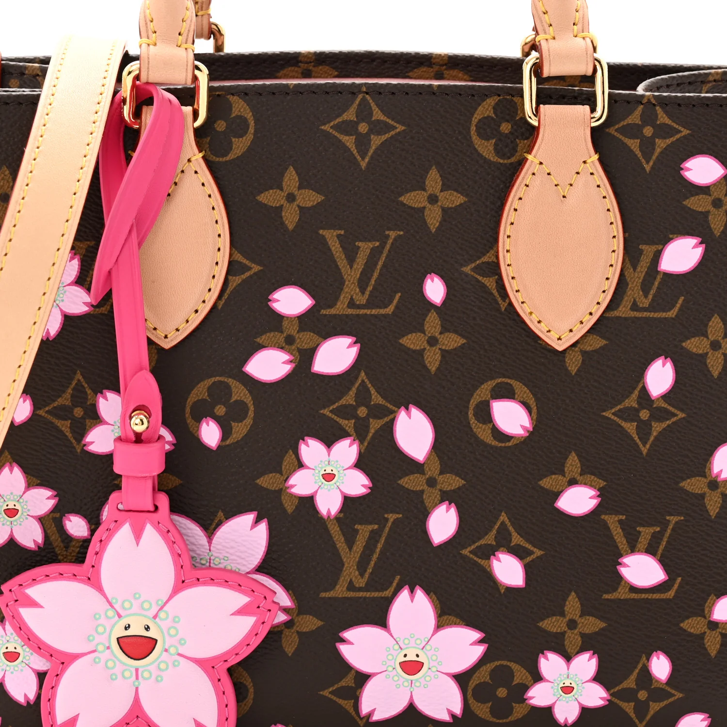 LV X TM Monogram Cherry Blossom Onthego PM Sakura Brown - Top Club