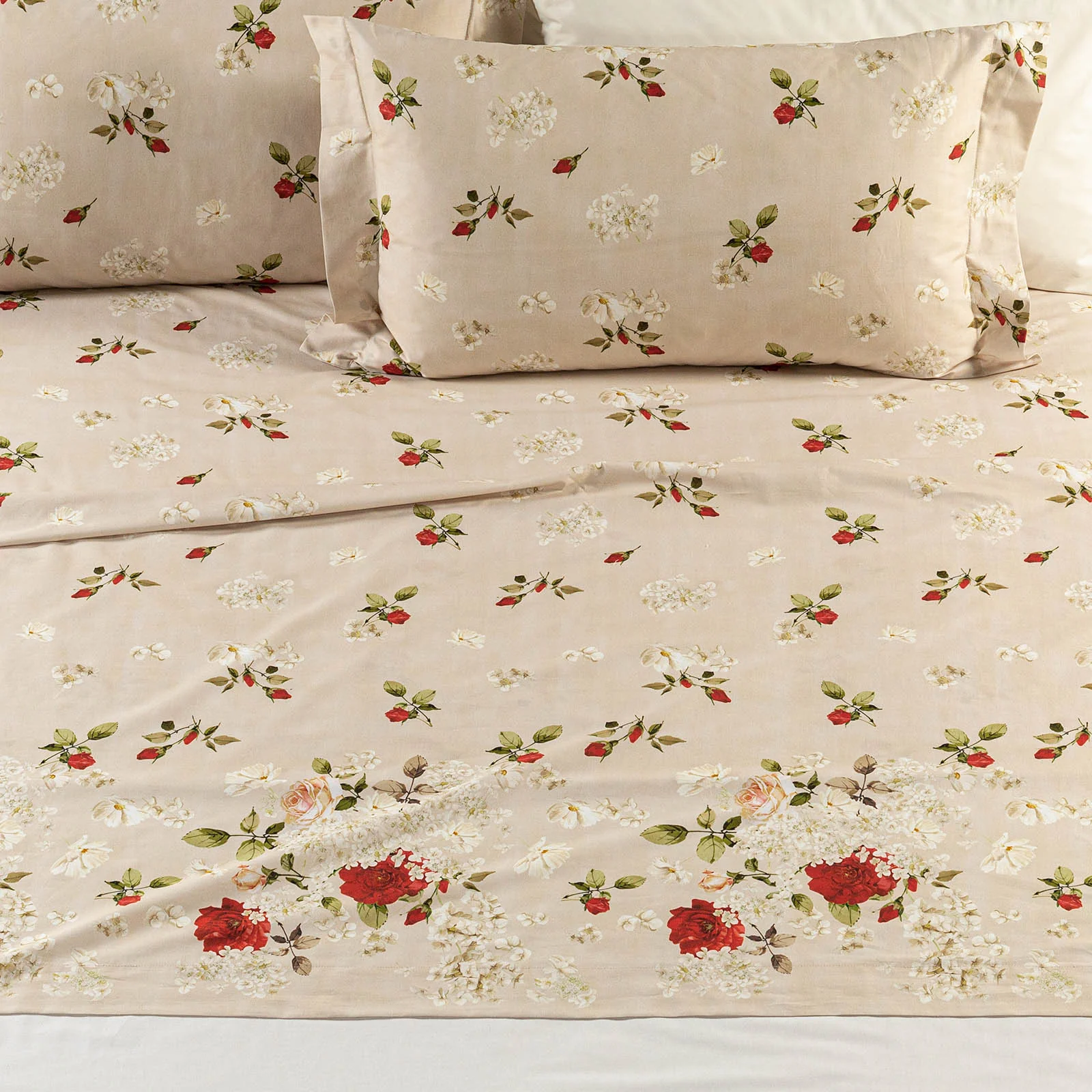 Complete sove cotton sheets single caleffi