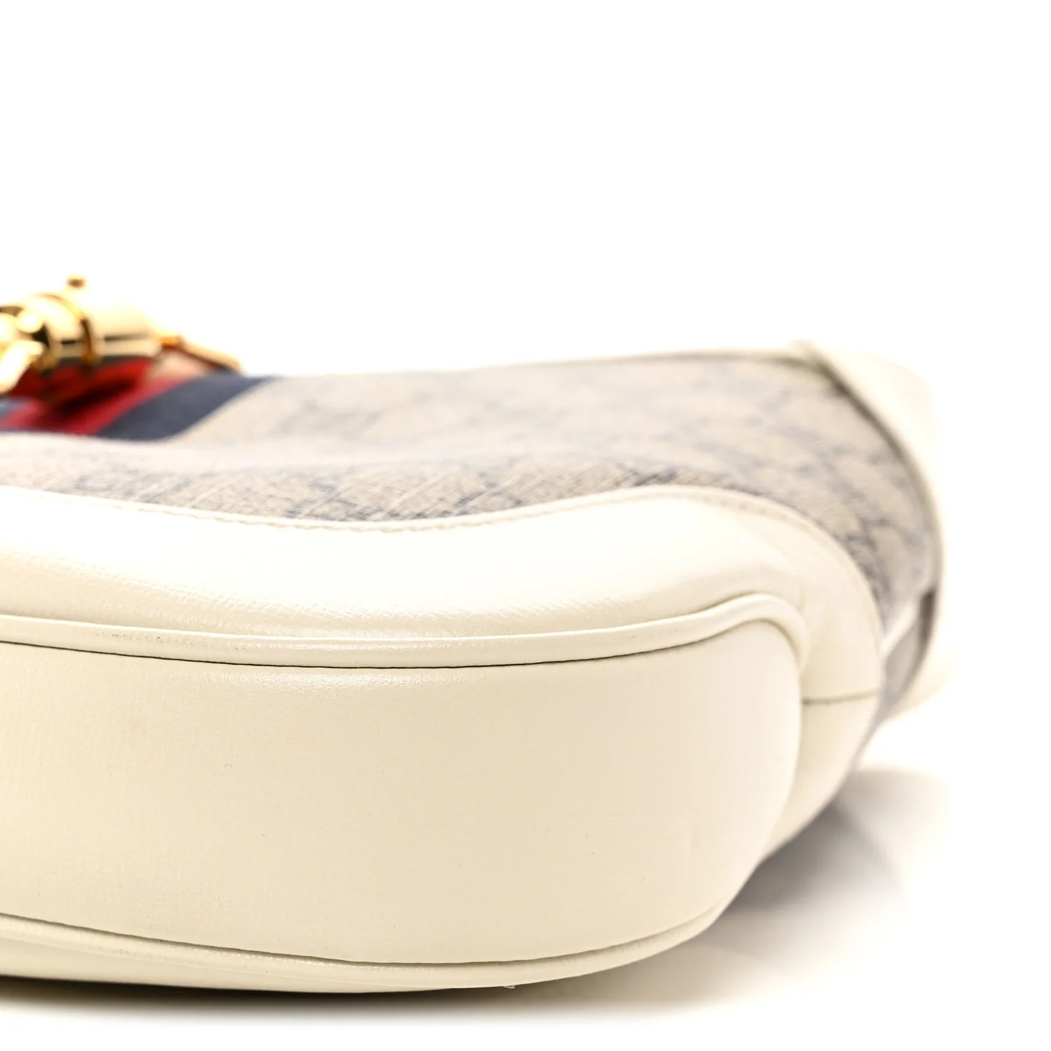 GG Supreme Monogram Azalea Calfskin Web Small Jackie 1961 Hobo Beige Ebony Mystic White - Top Club