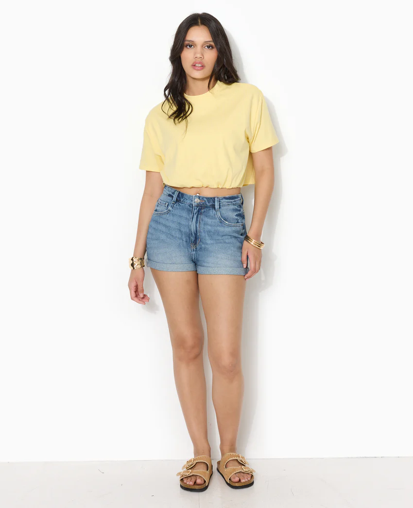 Pimkie T-shirt court avec détail élastique