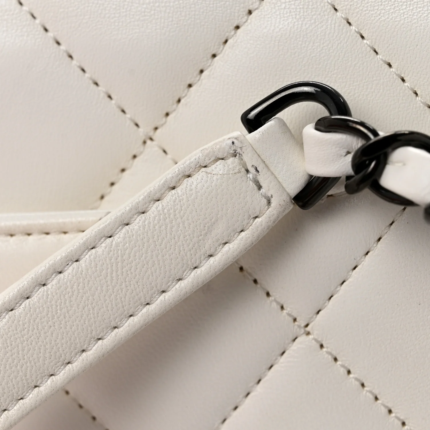 Lambskin Quilted Small Trendy CC Dual Handle Flap Bag White - Top Club