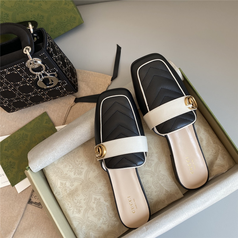 gucci horsebit color block muller half slippers - Sneaker Replica Workshop
