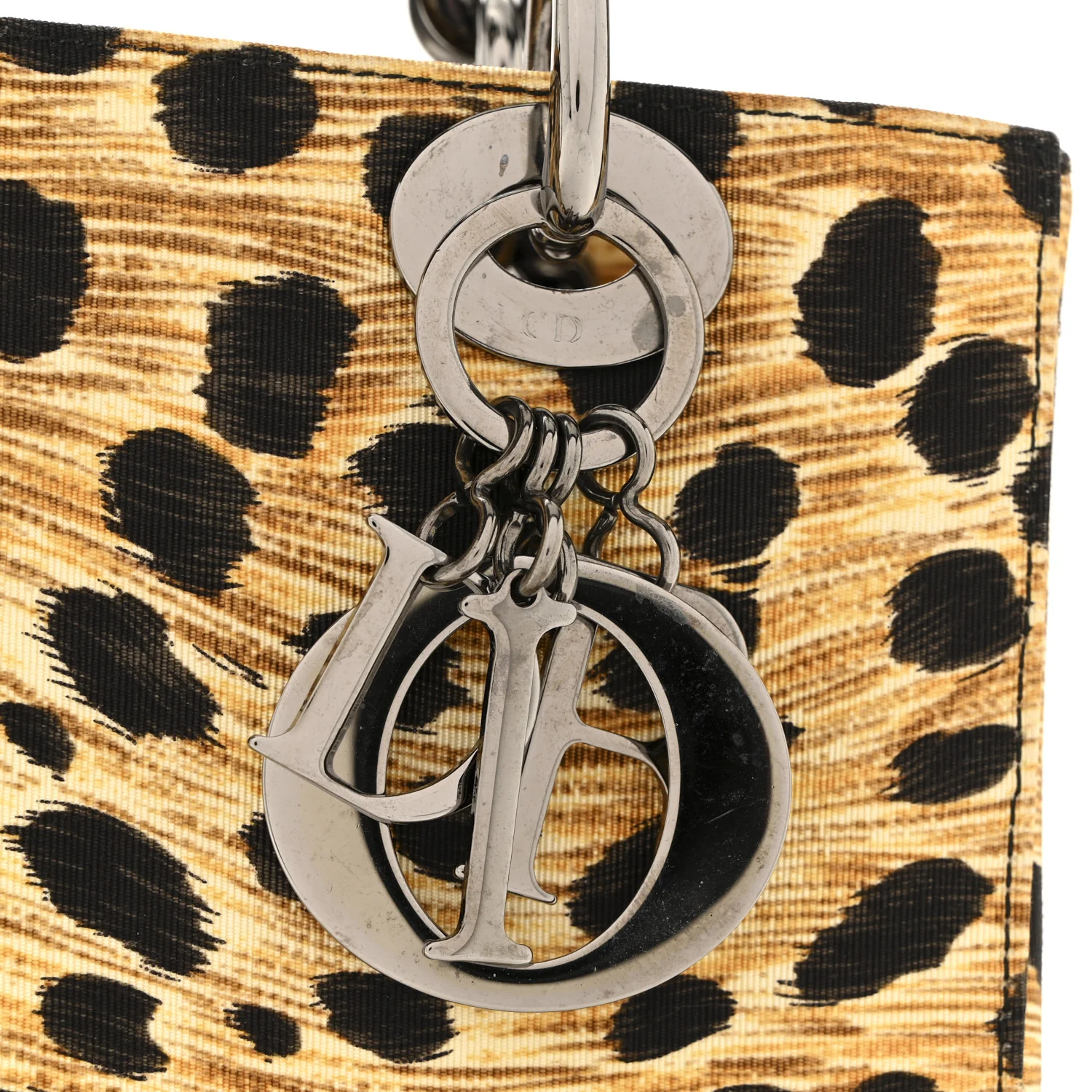 Canvas Leopard Print Medium Lady Dior - Top Club
