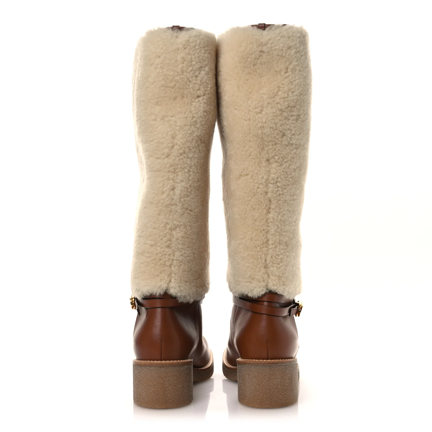 Calfskin Shearling D-Furious Boots 40.5 Dark Tan - Top Club