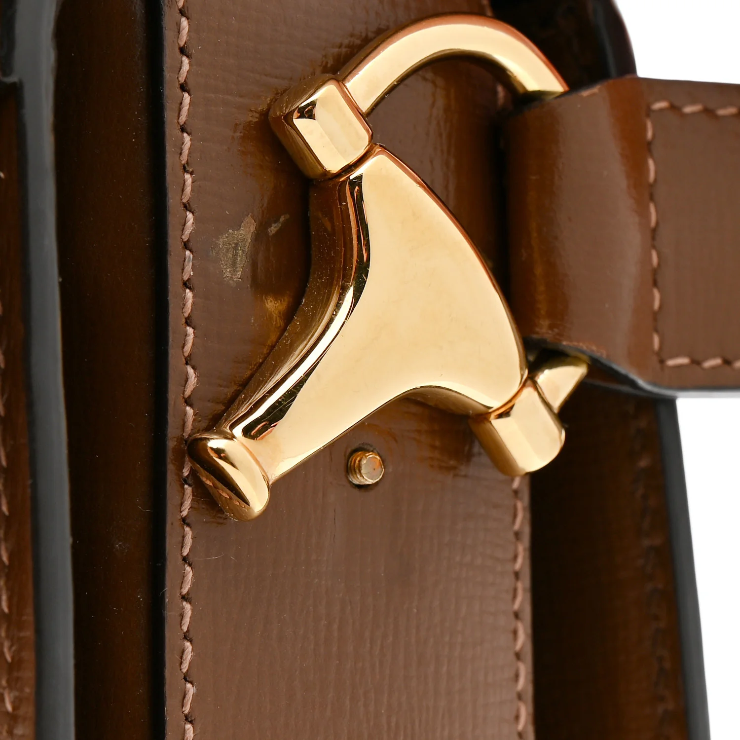 GG Supreme Monogram Azalea Calfskin Horsebit 1955 Shoulder Bag Beige Brown Sugar - Top Club