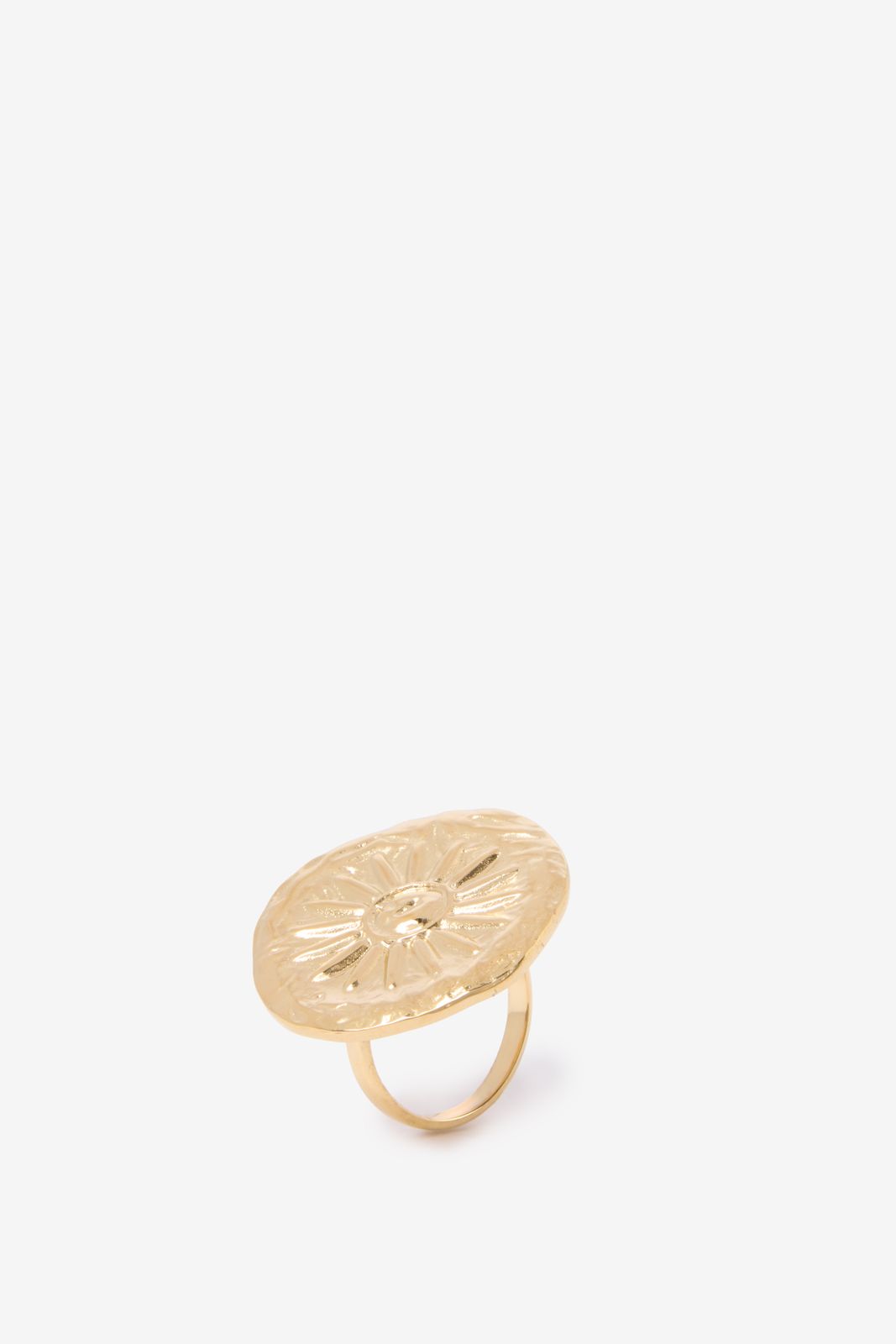 Gold plated ring met zon