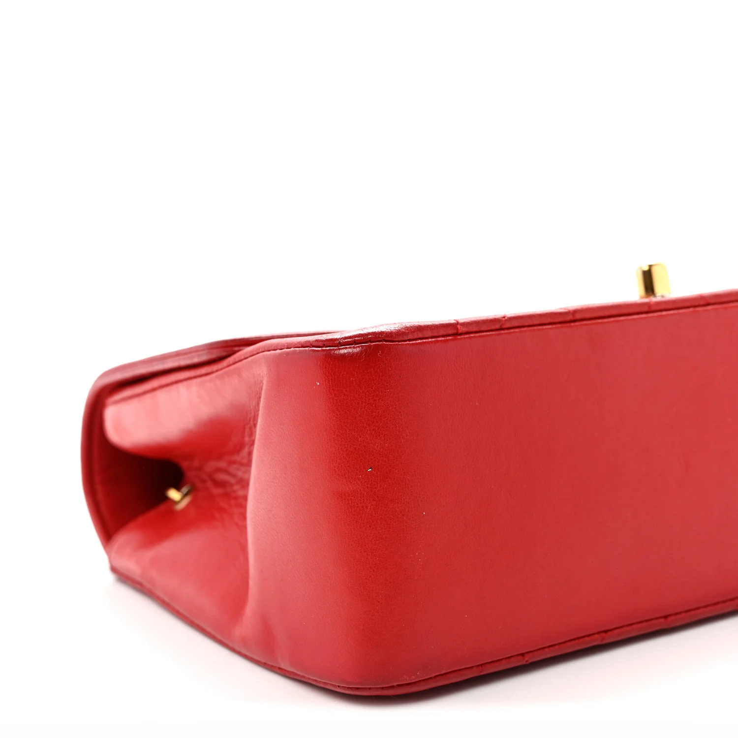 Lambskin Quilted Small Single Flap Red - Top Club