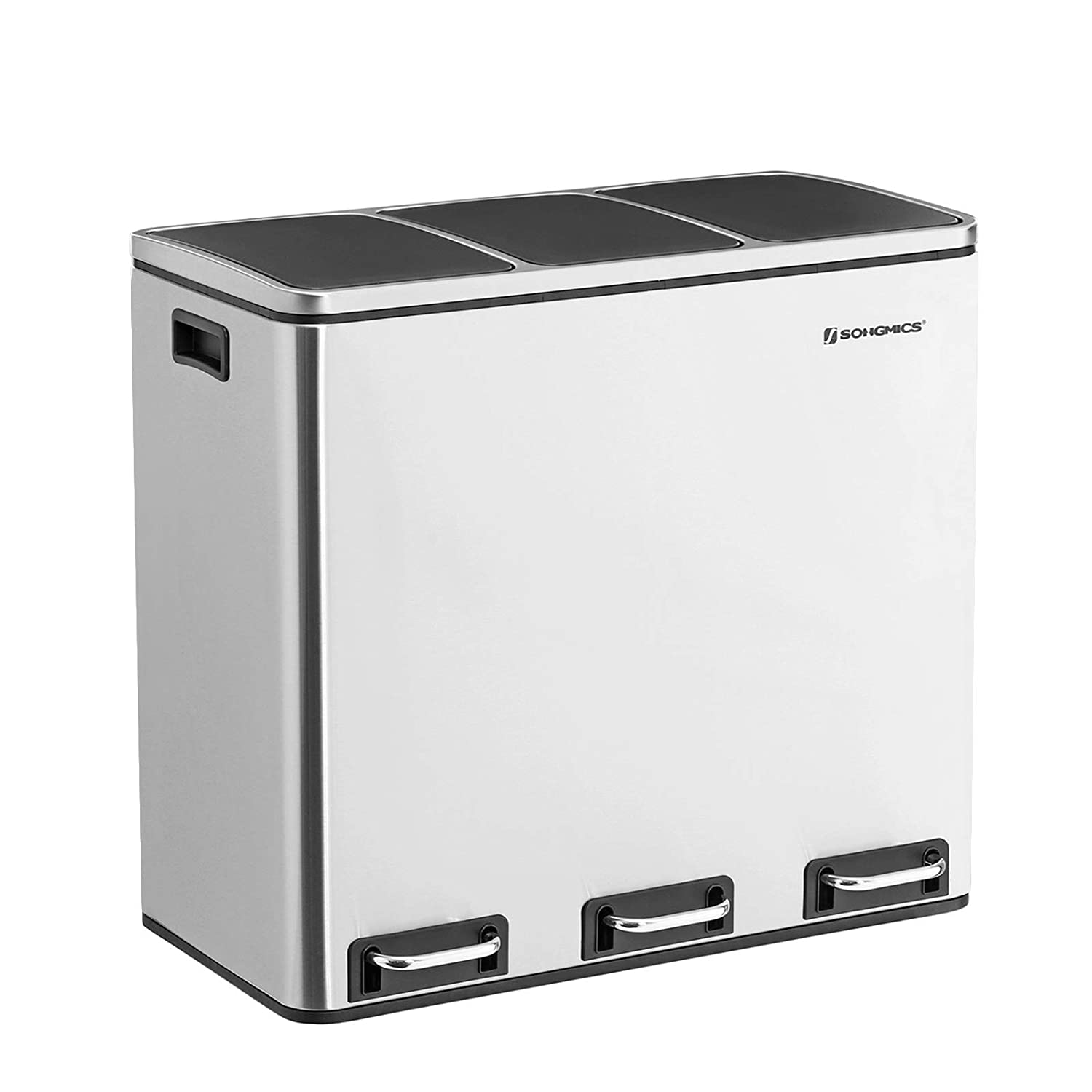 pedaalemmer RVS 3 x 18 liter 54 Liter / 3 afvalemmers