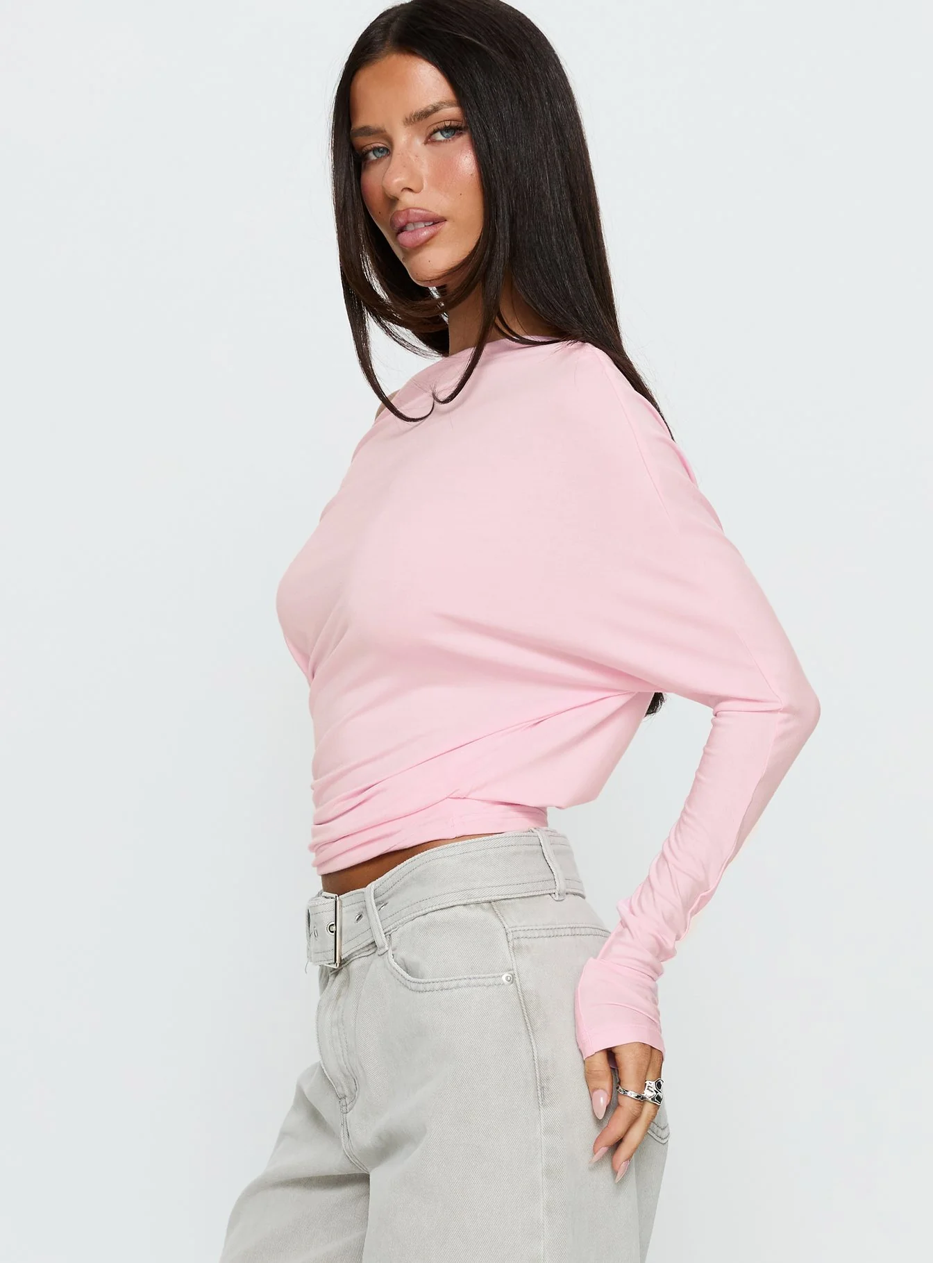 Party Hour Off Shoulder Top Pink