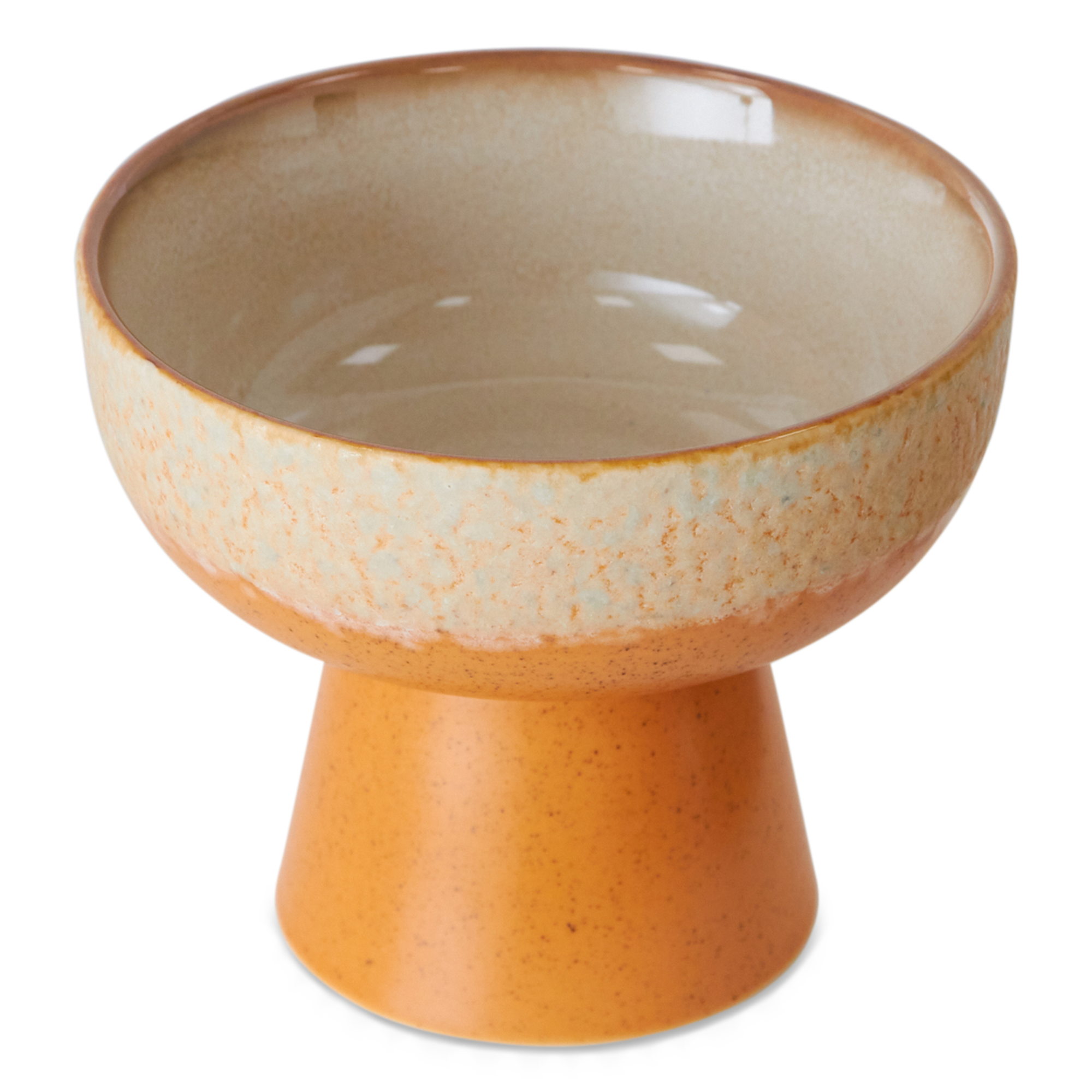 Servies 70s ceramics tapas schaal op voet S dunes