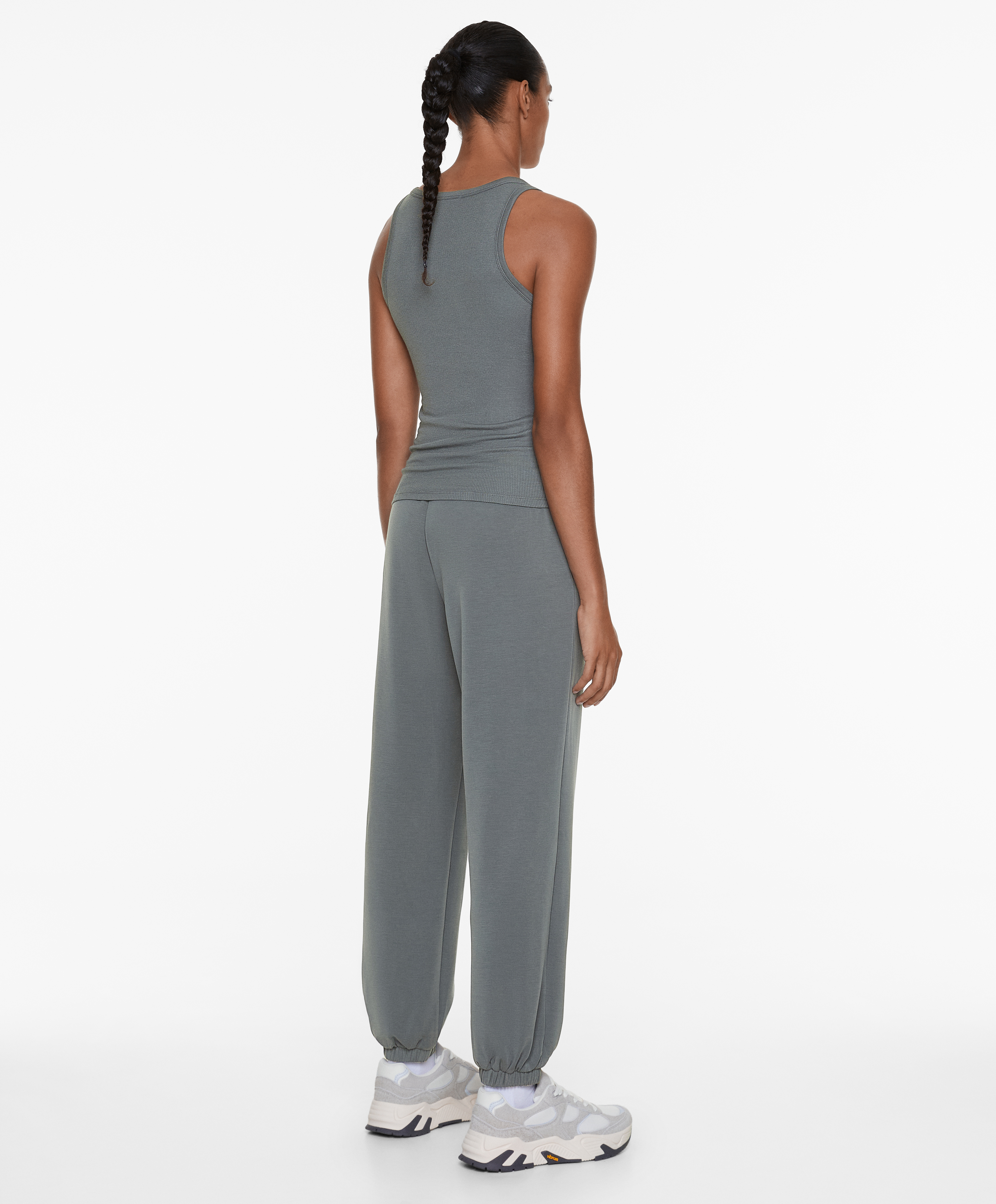 OYSHO Rib vest top with cotton and modal