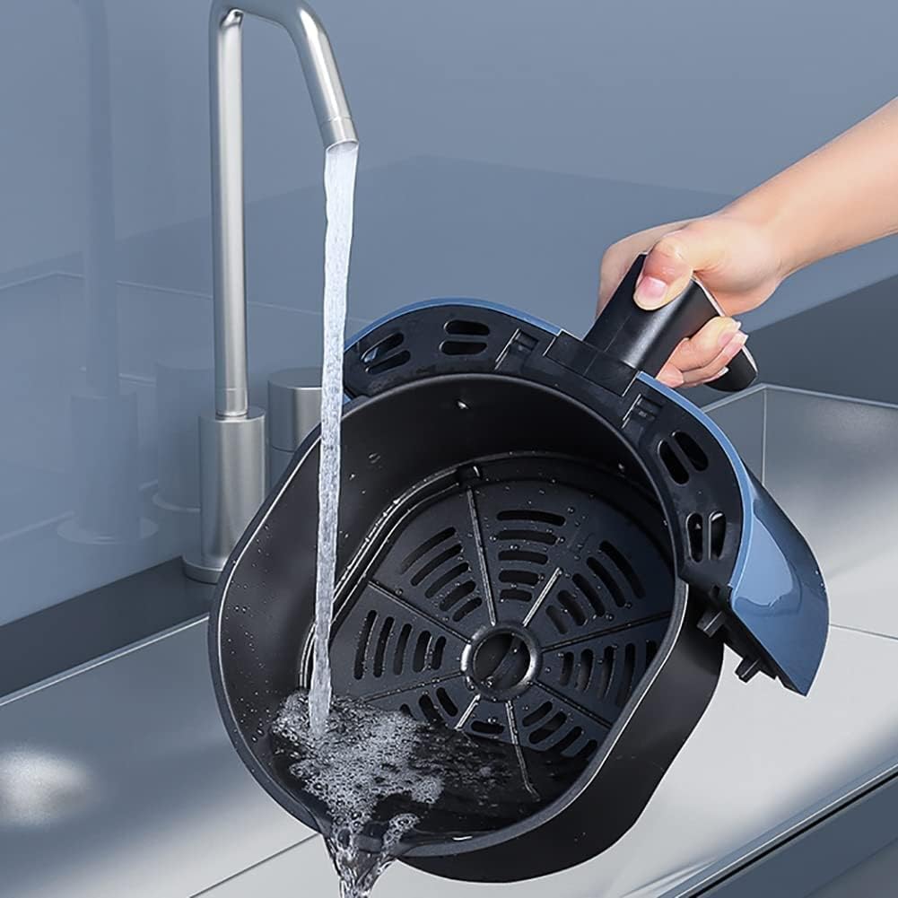AJIRALTON Friggitrice ad Aria, Friggitrice ad Aria Piccola, Friggitrice con Meno Olio, Friggitrice ad Aria, Forno per Pizza, Cestello per Friggere Antiaderente, Protezida Calore Eccessivo, Timer e Con