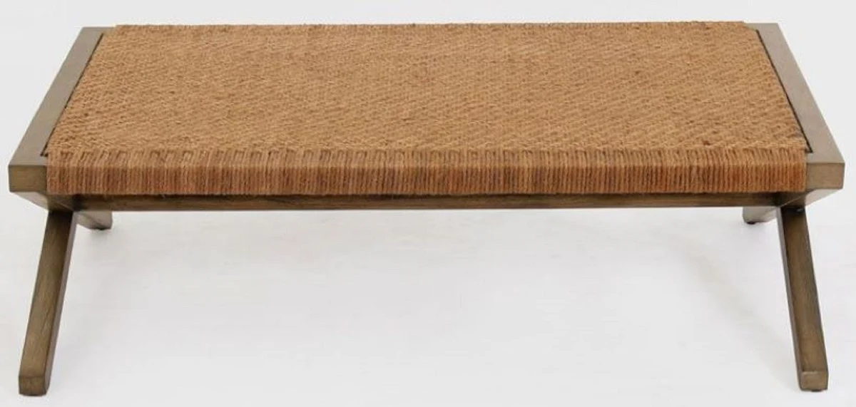 Luxury coffee table brown 120 x 70 x H. 36 cm - Rectangular solid wood living room table - Luxury living room furniture