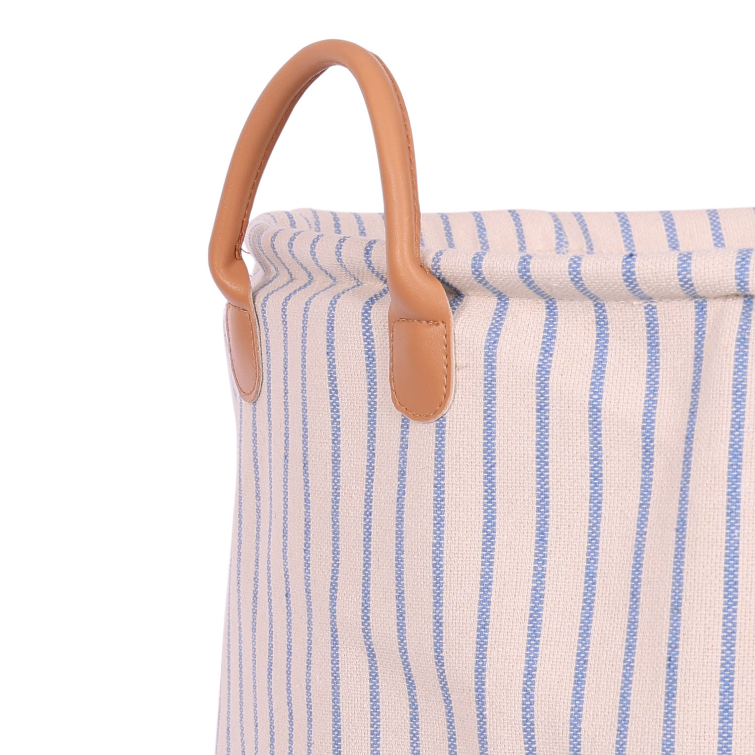 Wasmand leren hengsels stripe cobalt ø42