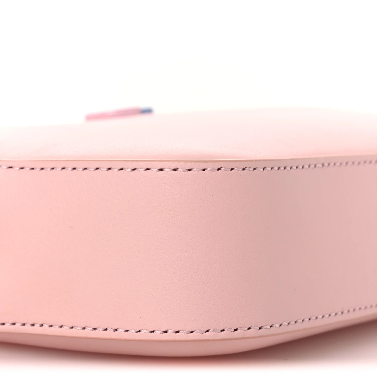 Dollar Calfskin Enamel Super Mini GG Marmont Chain Shoulder Bag Light Pink Blue - Top Club