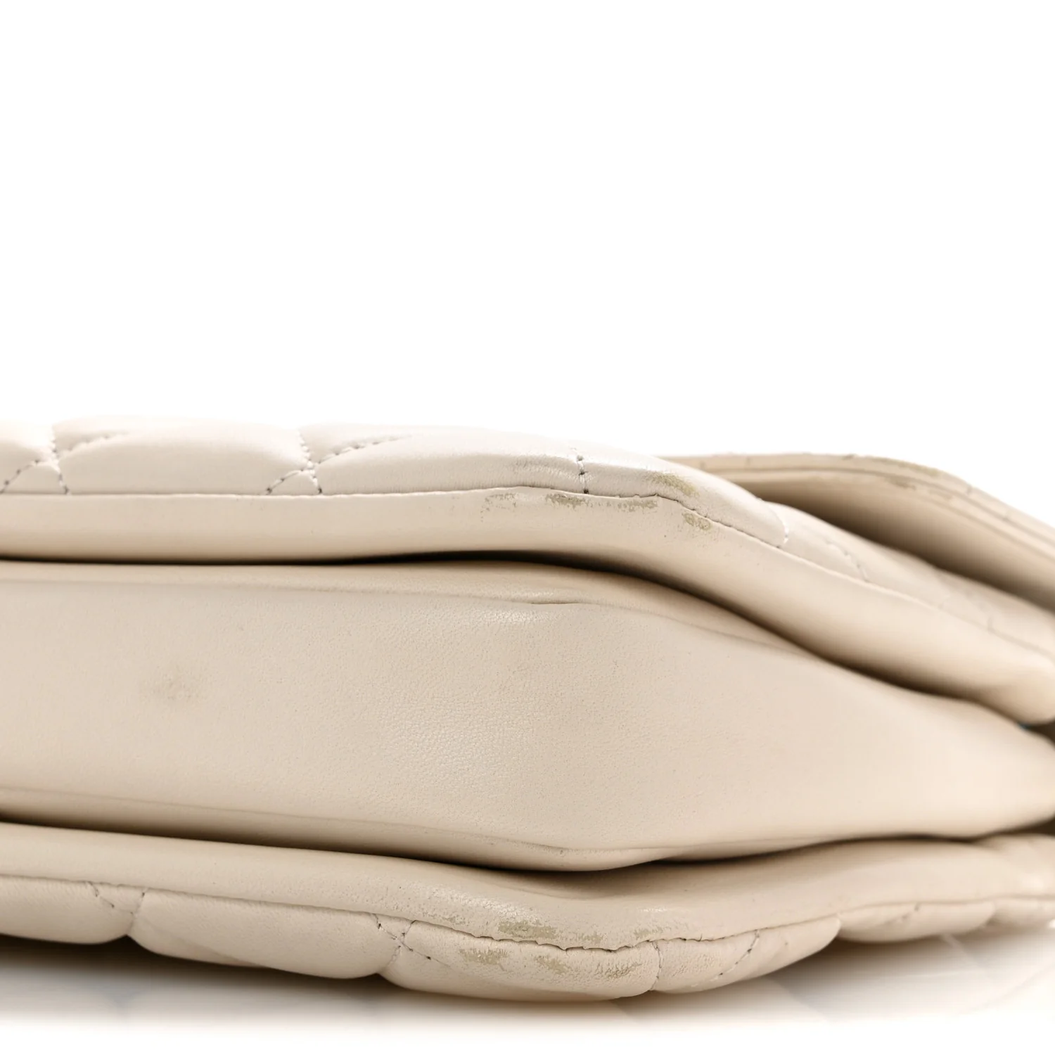 Lambskin Quilted Small Trendy CC Dual Handle Flap Bag White - Top Club