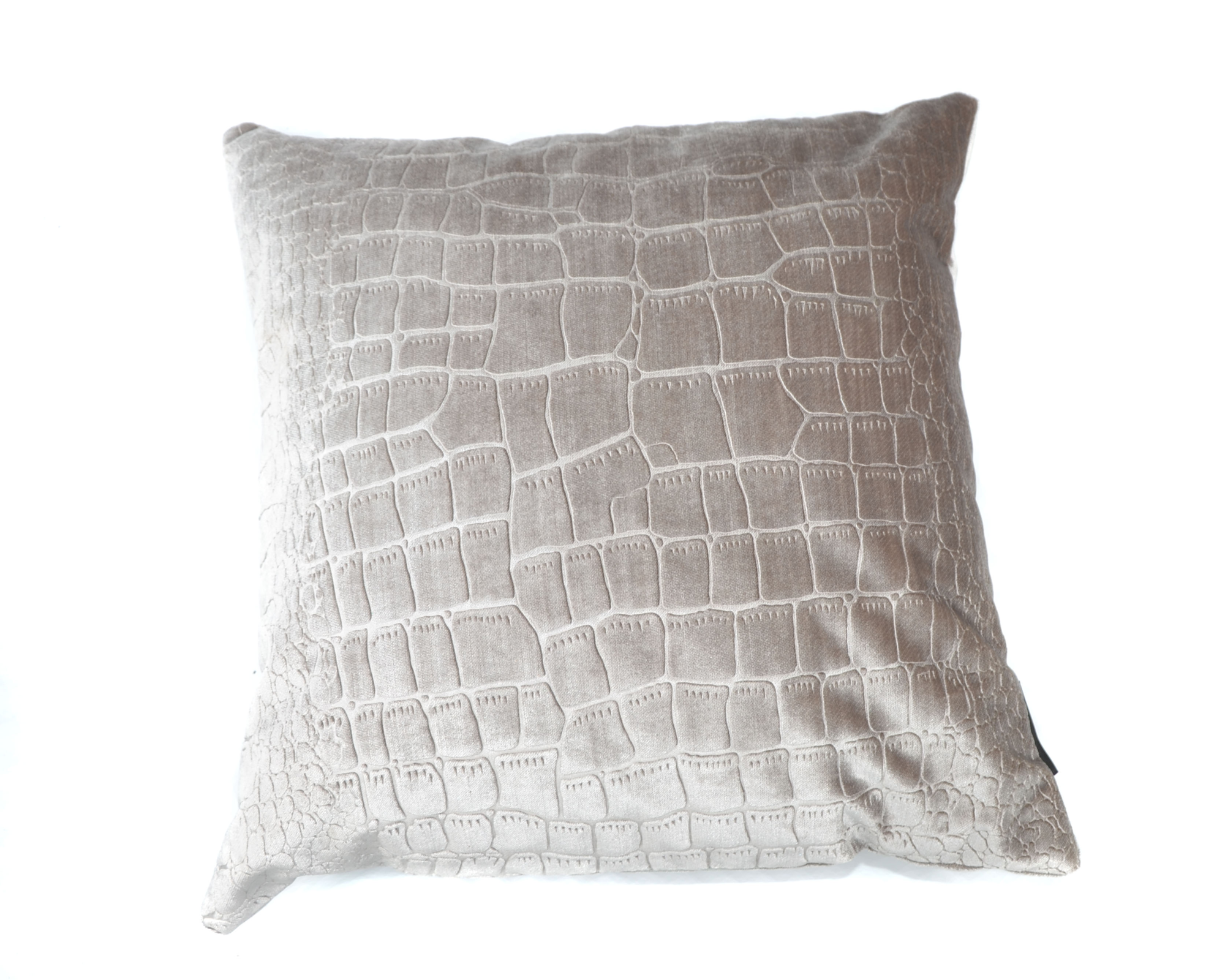Kussen Croco print 45 x 45 zilver