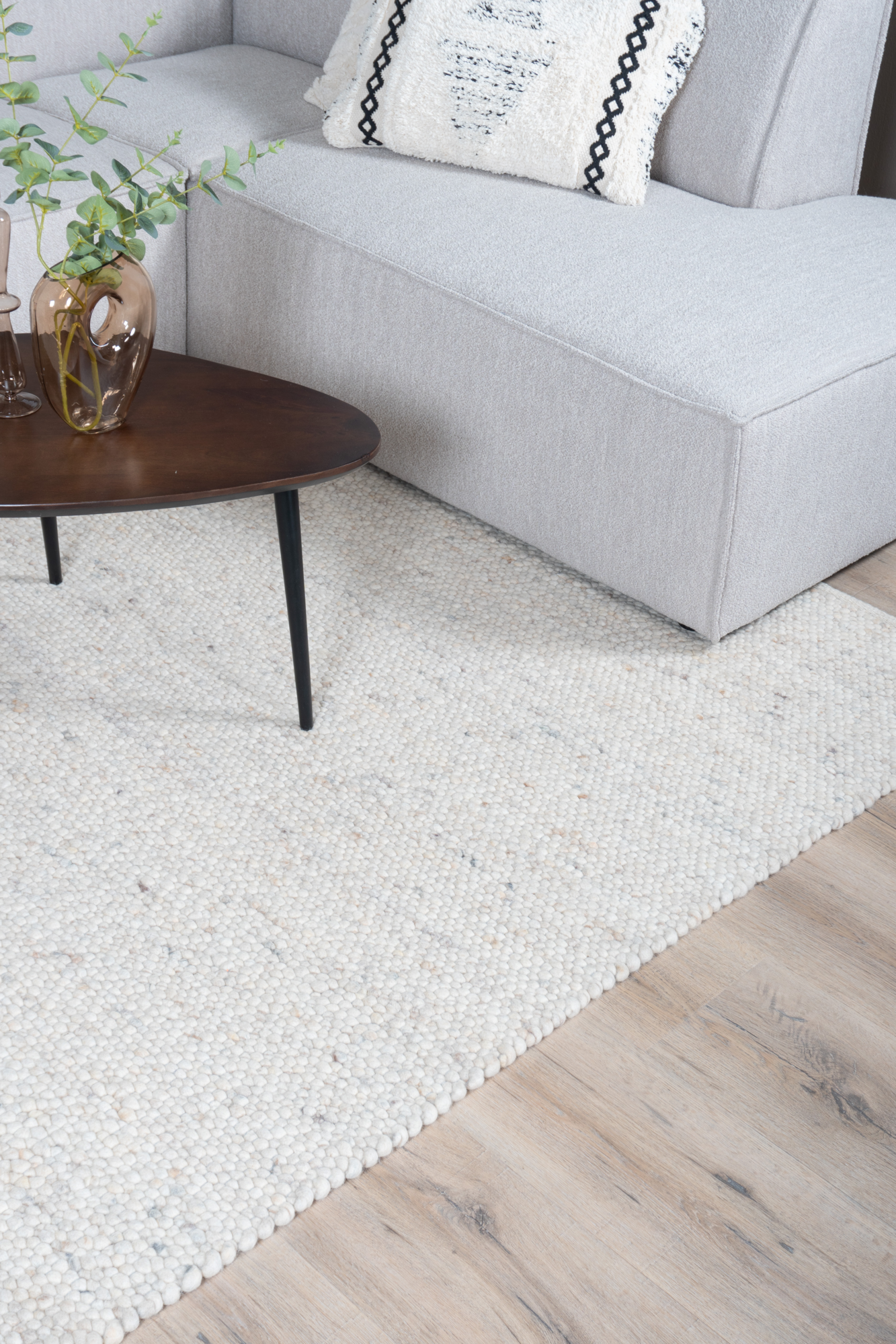 Vloerkleed Stone beige 160 x 230 cm
