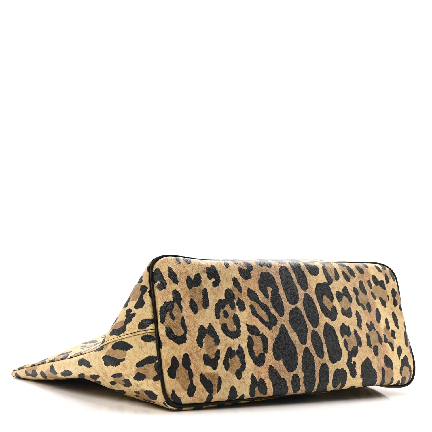 Textured Coated Canvas Leopard Print Large Antigona Tote - Top Club