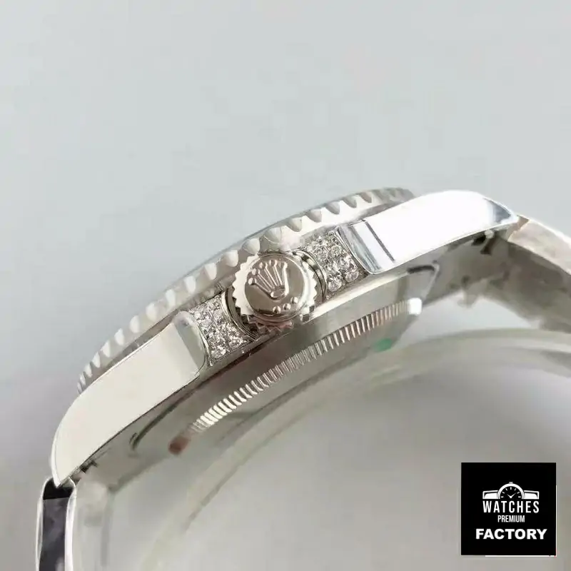 Rolex Submariner Date 116610LV Noob Factory V9 Green Dial Diamond
