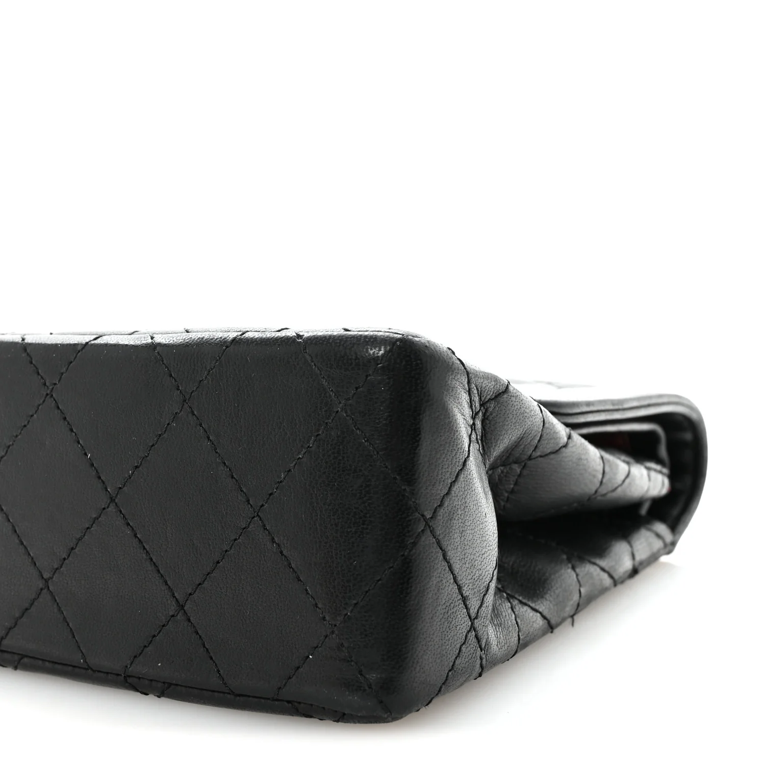 Lambskin Quilted Medium Double Flap Bag Black - Top Club