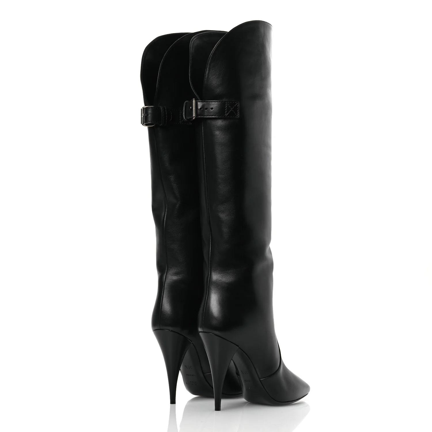 Lambskin Koller 110 Tall Boots 36.5 Black - Top Club