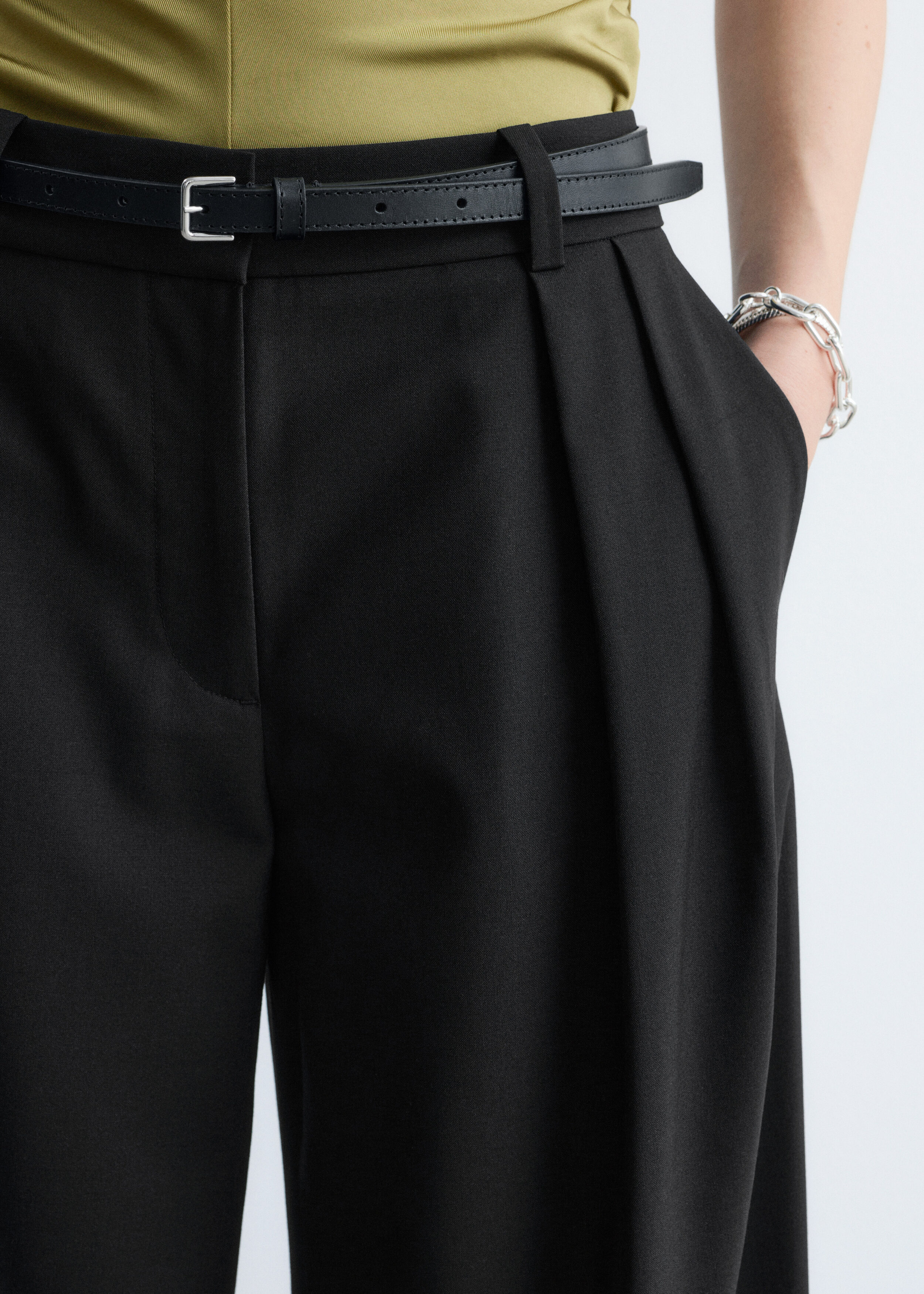 & Other Stories WOOL-BLEND TAILORED TROUSERS