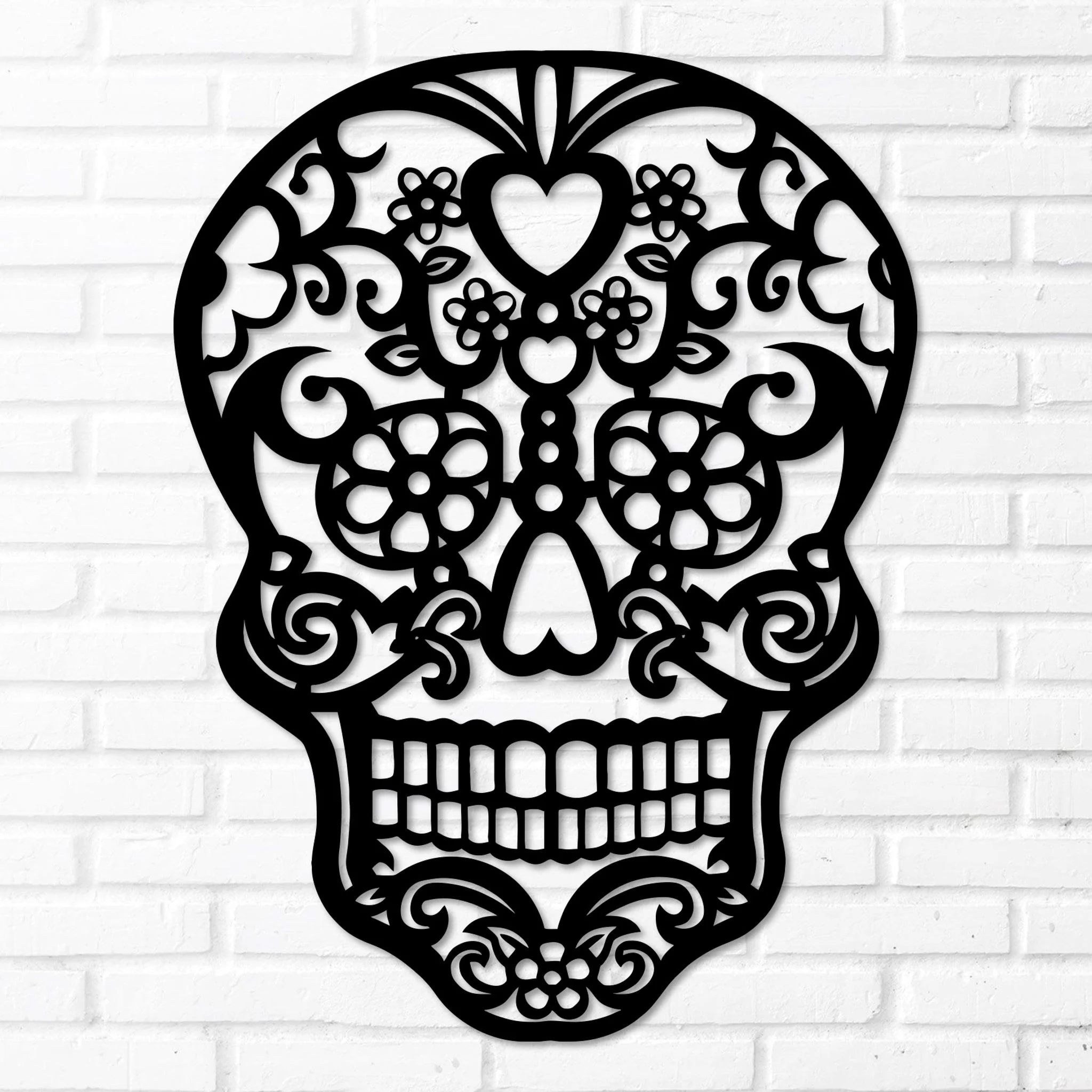 Day of the Dead Skull Metal Wall Decor - Alvarez Pro Painting LLC