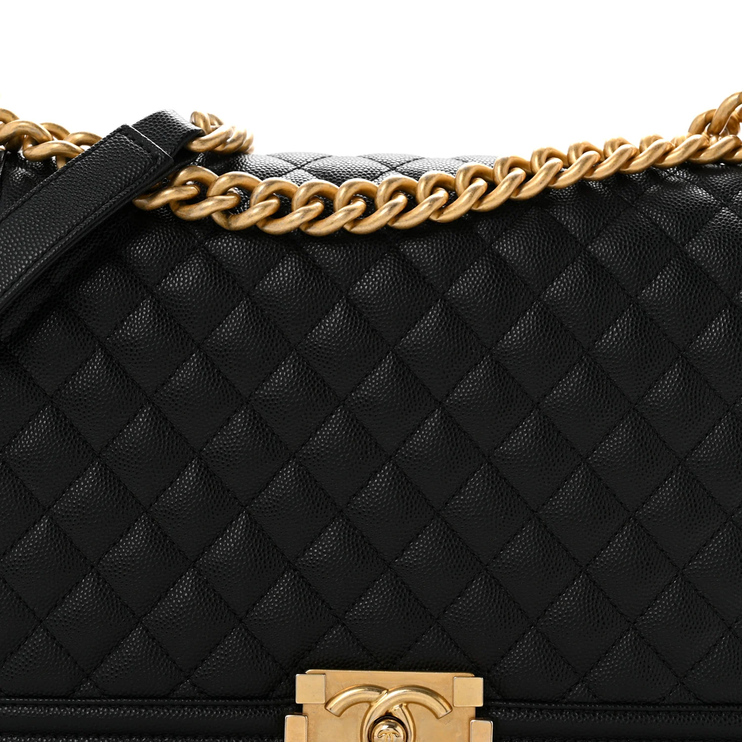 Caviar Quilted New Medium Boy Flap Black - Top Club