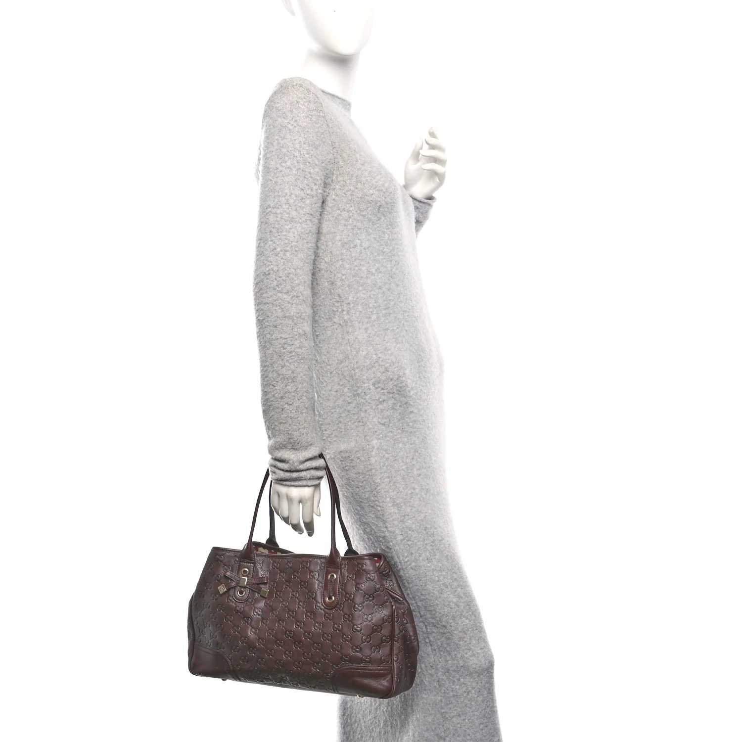 Guccissima Medium Princy Tote Dark Brown