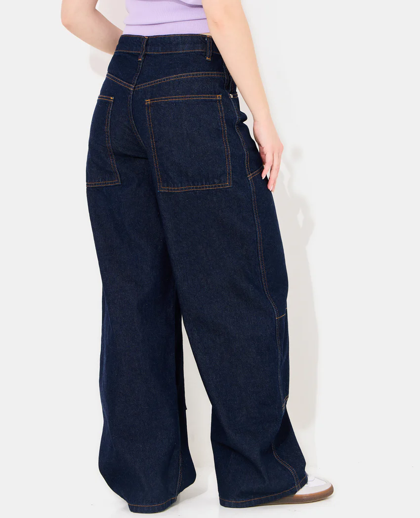 Pimkie Jean barrel taille medium avec jeux de couture