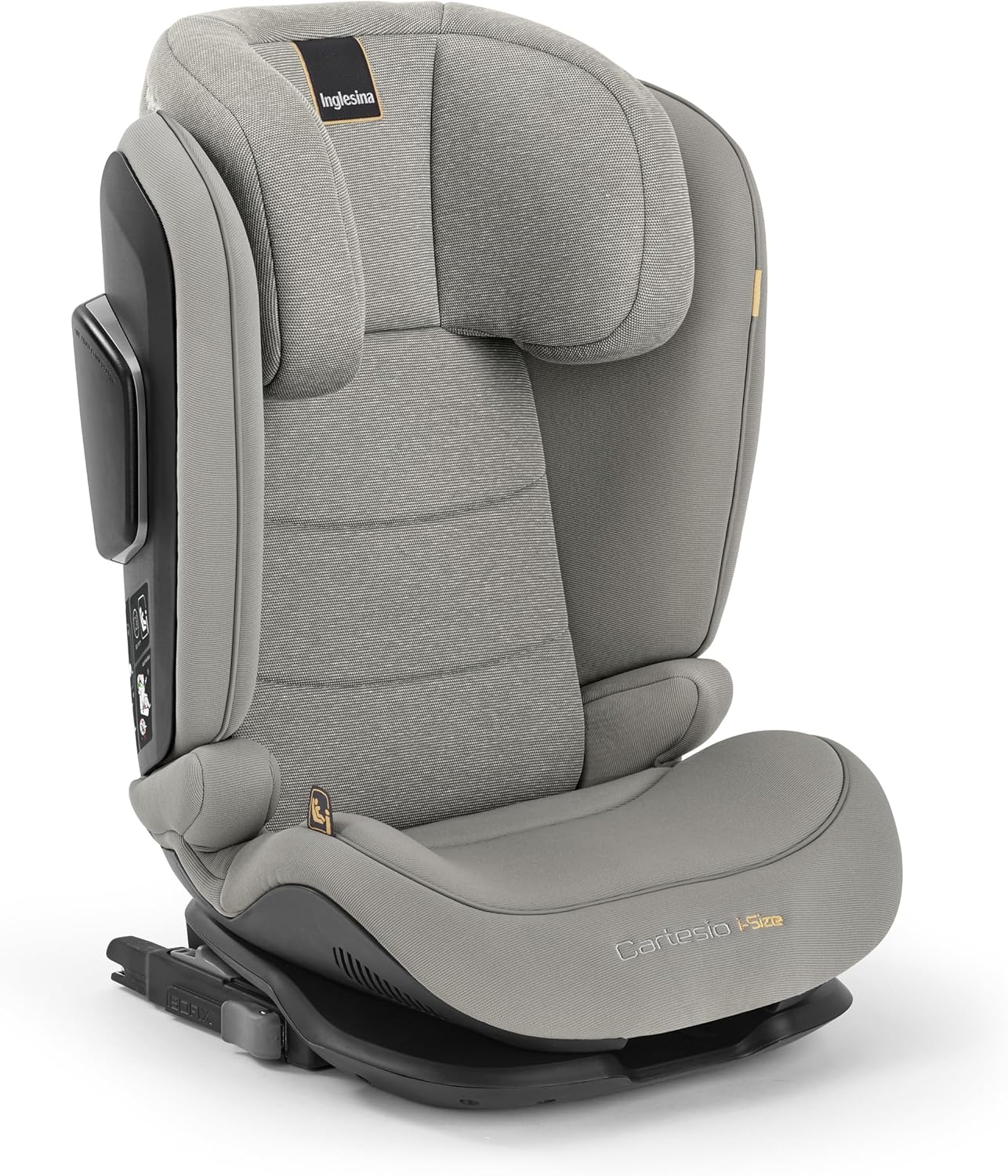 Inglesina Cartesio i-Size Seggiolino Auto, Isofix, per Bambini da 3 a 12 Anni circa, dai 100 ai 150 cm, Moon Grey
