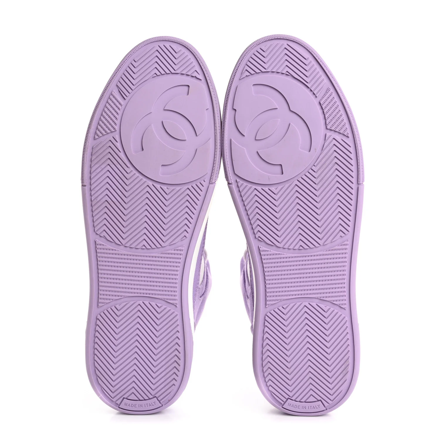 Cotton High Top Sneakers 38 Purple White - Top Club